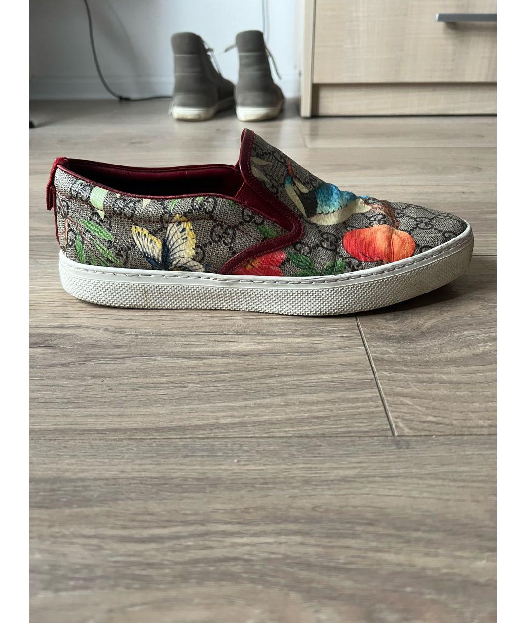 GUCCI Бежевые кожаные лоферы, фото 5