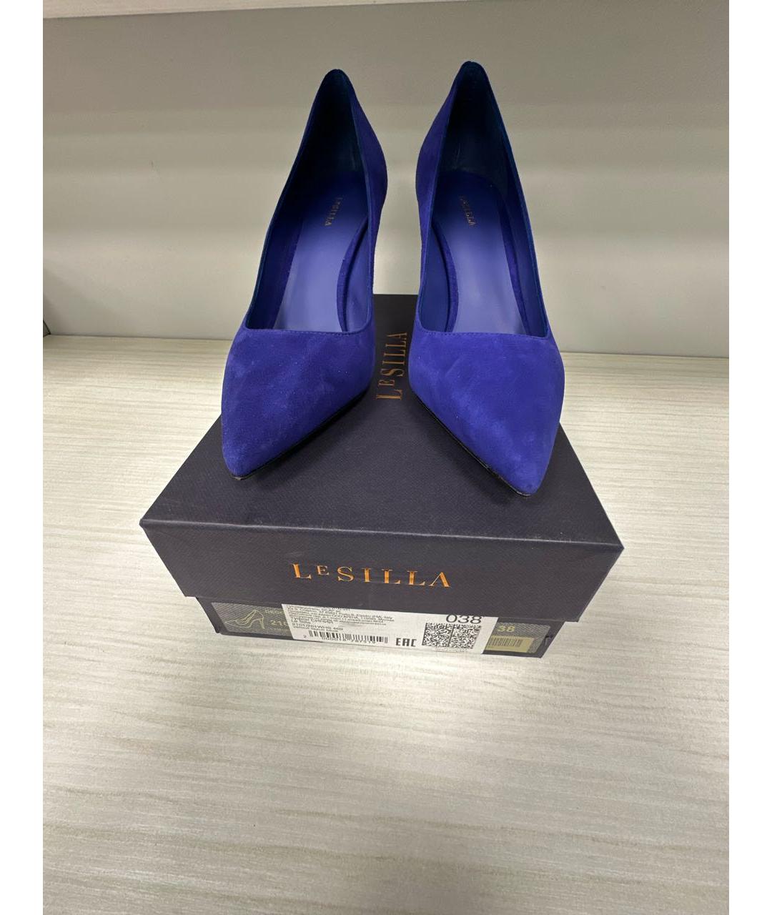 LE SILLA Синие замшевые туфли, фото 4