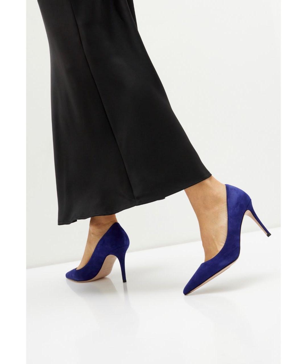 LE SILLA Синие замшевые туфли, фото 5