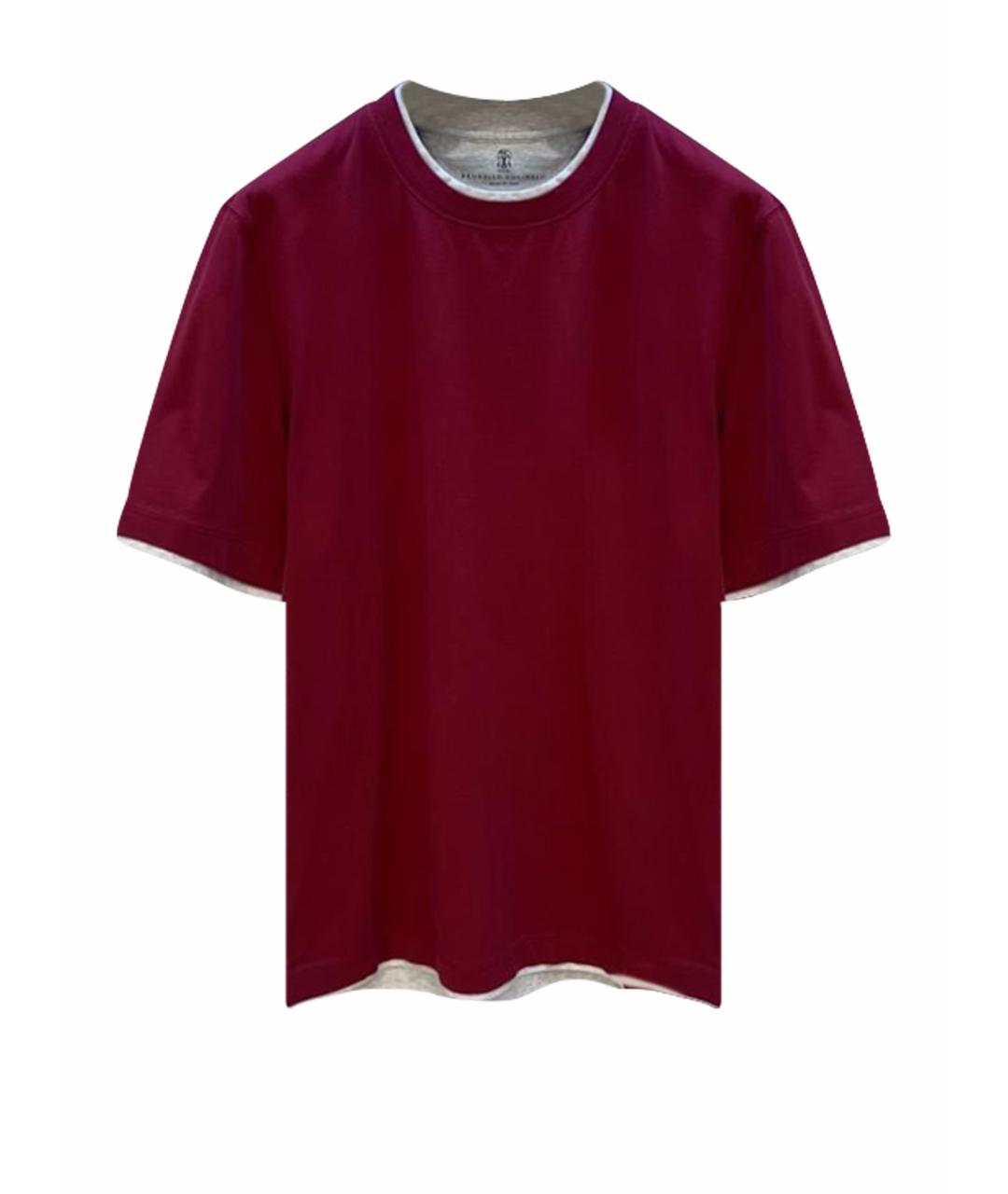 BRUNELLO CUCINELLI Красная футболка, фото 1