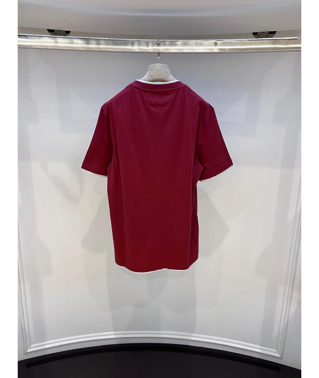 BRUNELLO CUCINELLI Красная футболка, фото 2