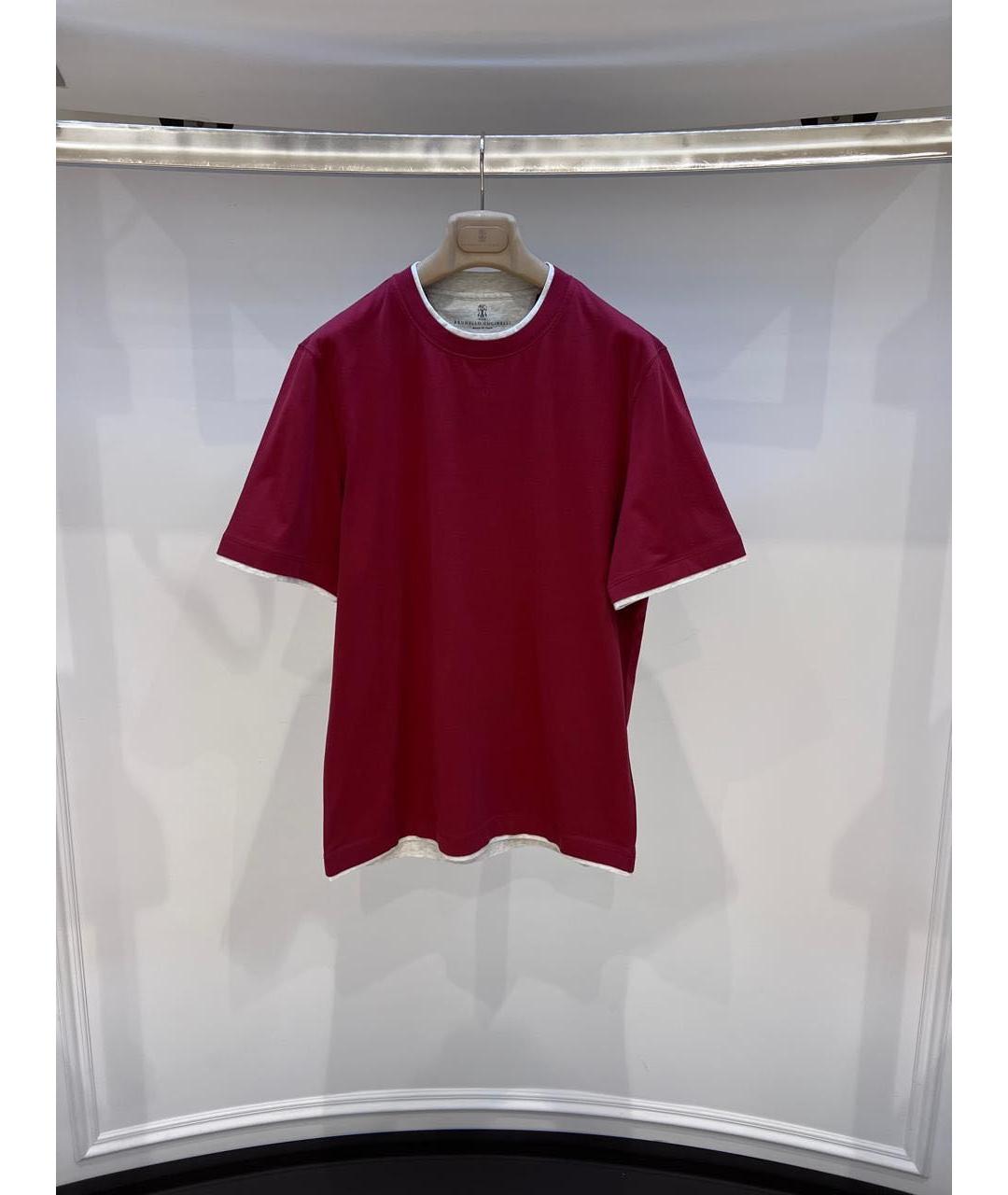 BRUNELLO CUCINELLI Красная футболка, фото 3
