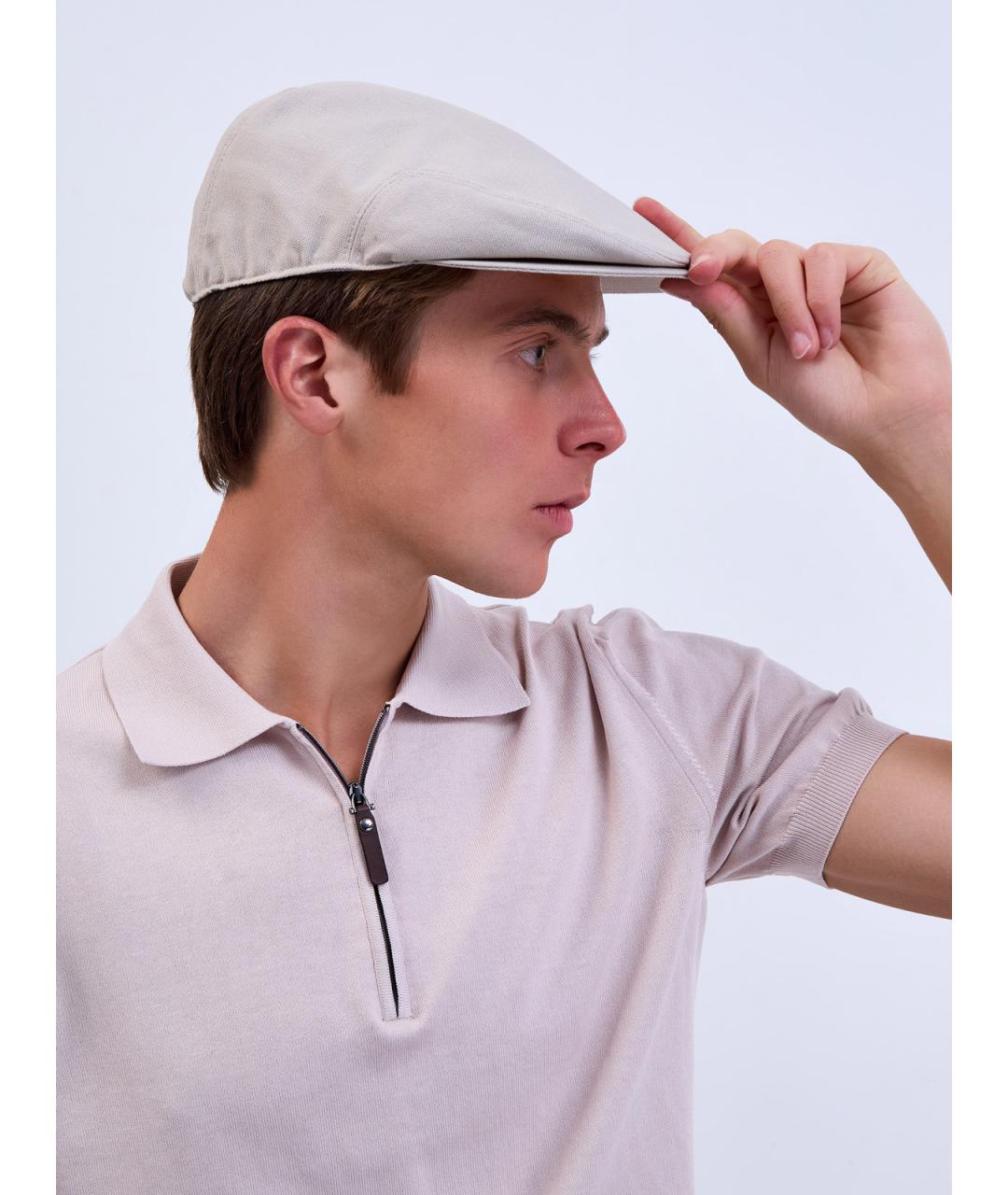 ELEVENTY Бежевая хлопковая кепка/бейсболка, фото 2