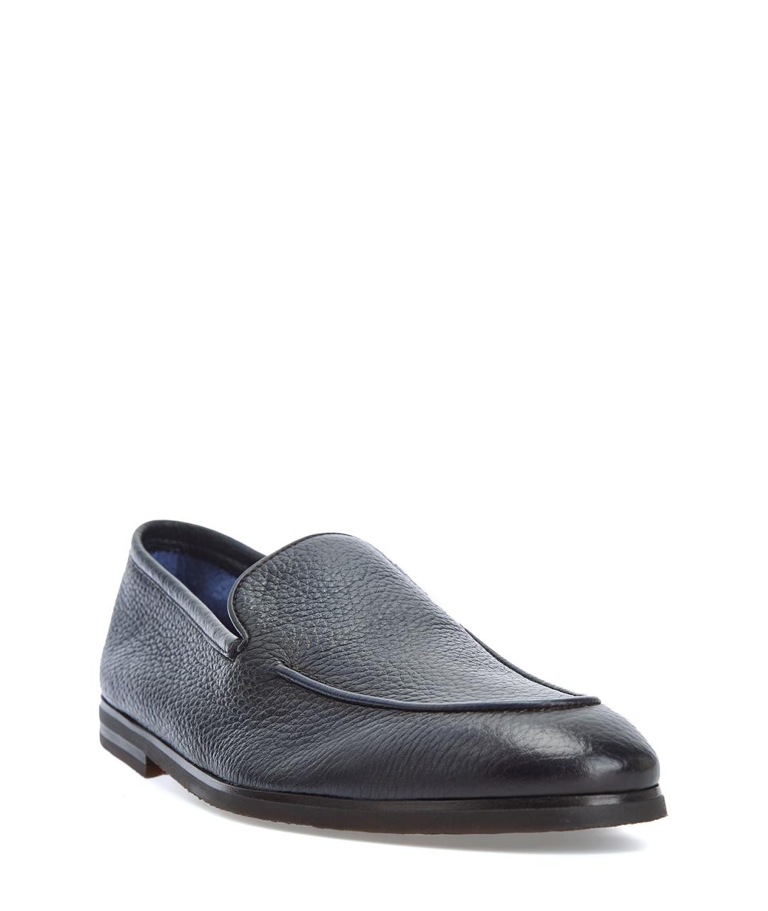 BARRETT Синие кожаные лоферы, фото 3