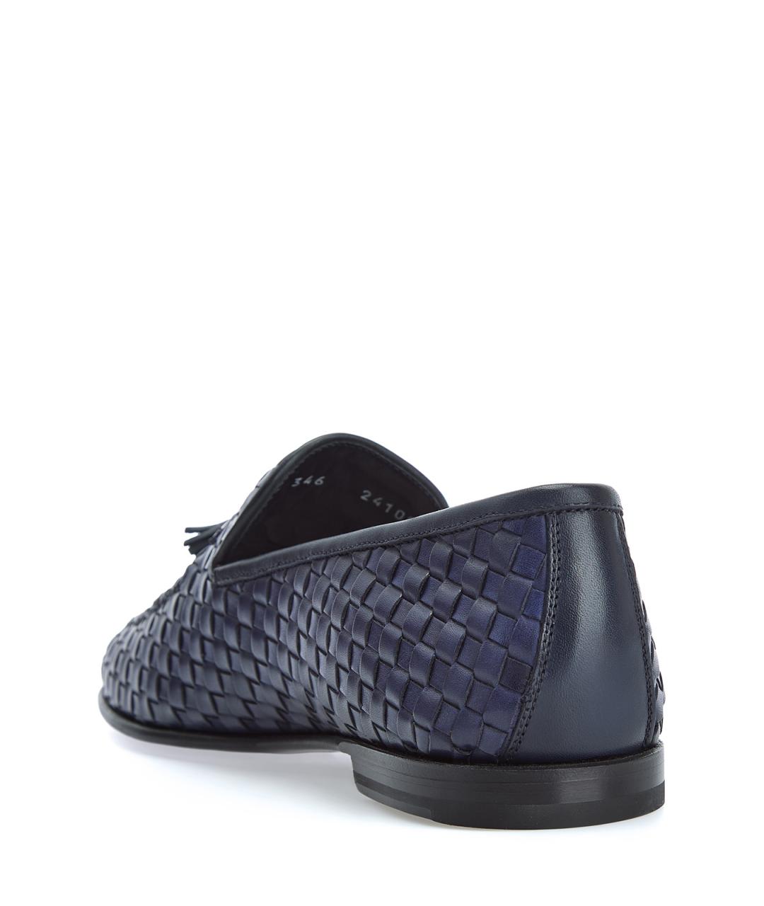 BARRETT Синие кожаные лоферы, фото 4