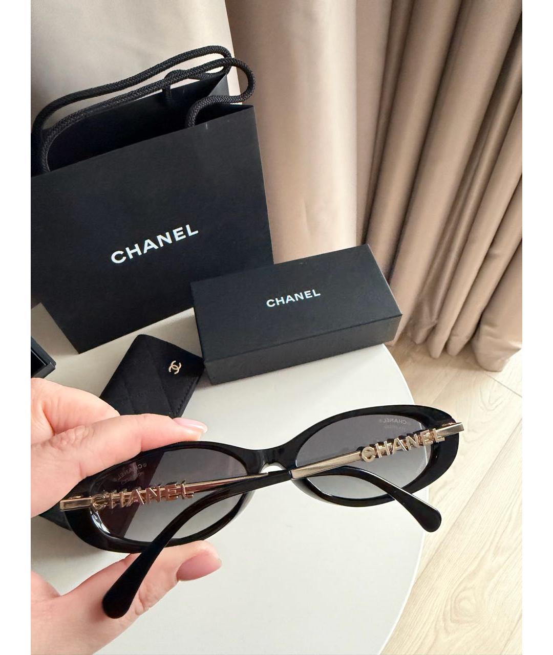 CHANEL Черные солнцезащитные очки, фото 4