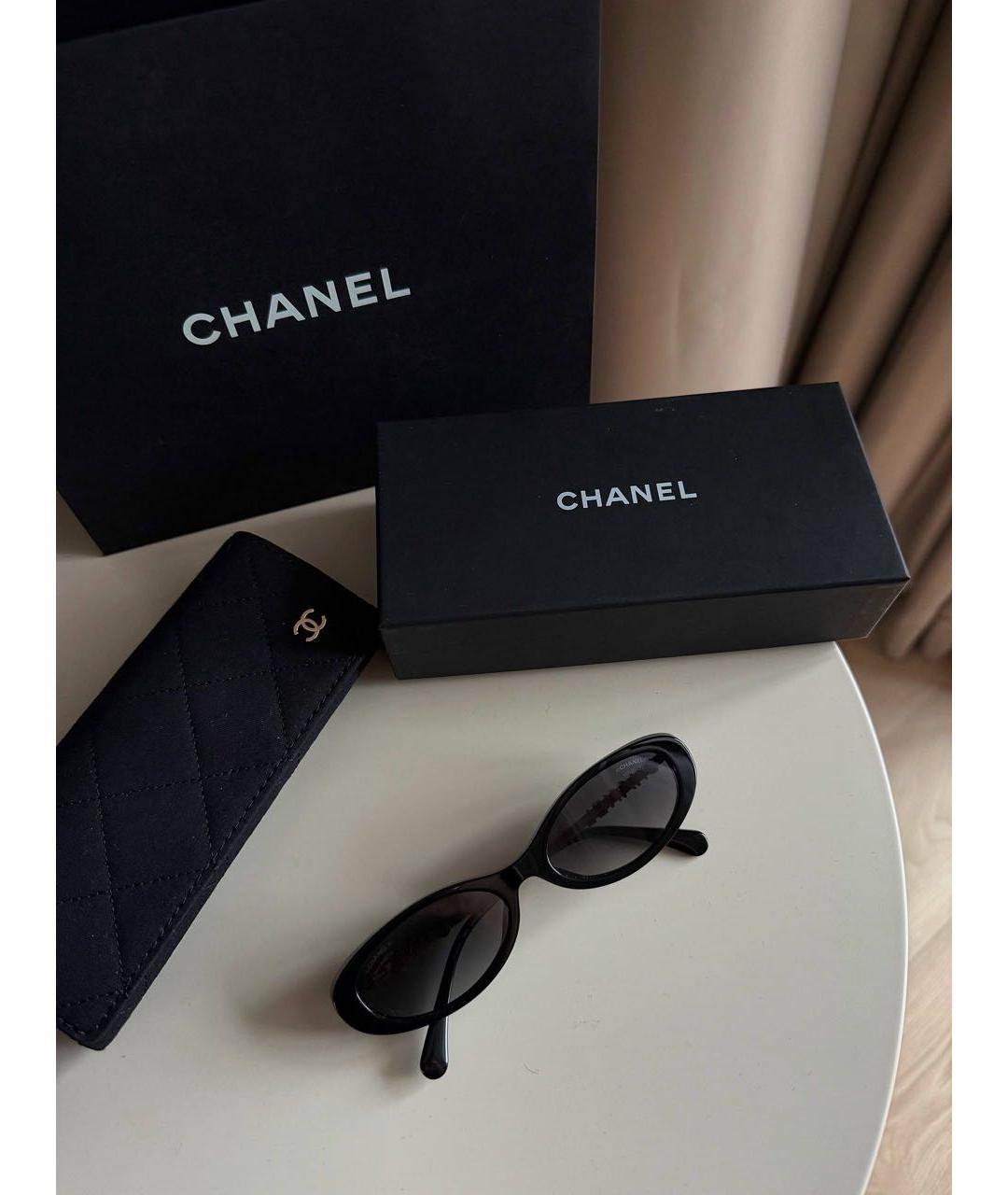 CHANEL Черные солнцезащитные очки, фото 2