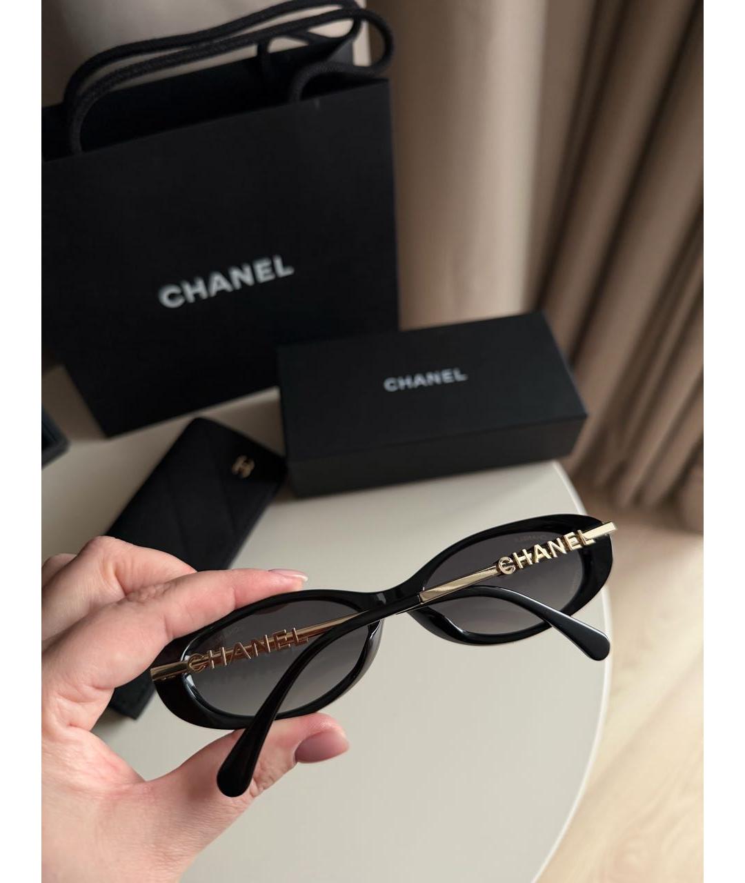 CHANEL Черные солнцезащитные очки, фото 3