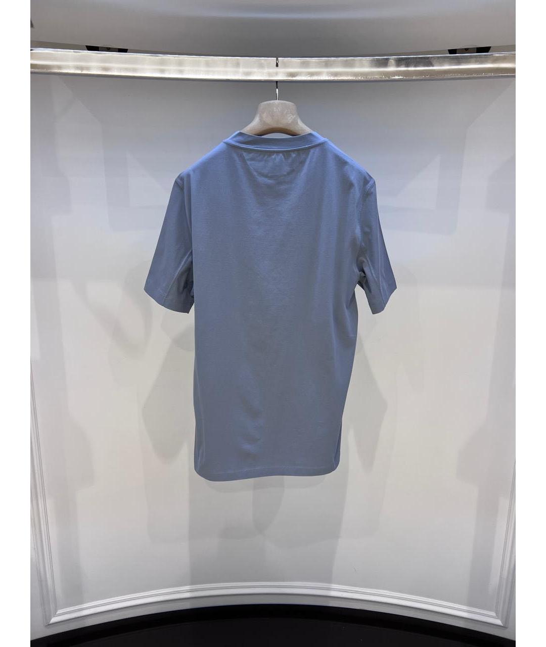 BRUNELLO CUCINELLI Голубая футболка, фото 2
