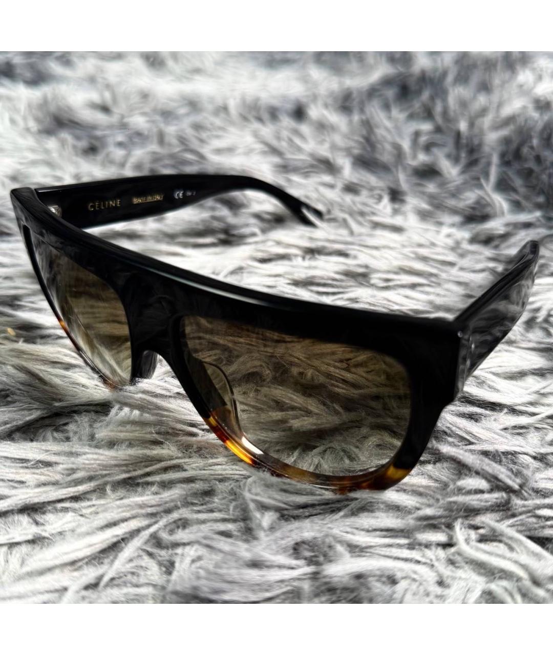 CELINE Черные пластиковые солнцезащитные очки, фото 2