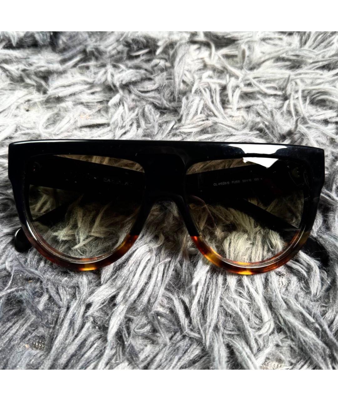 CELINE Черные пластиковые солнцезащитные очки, фото 7
