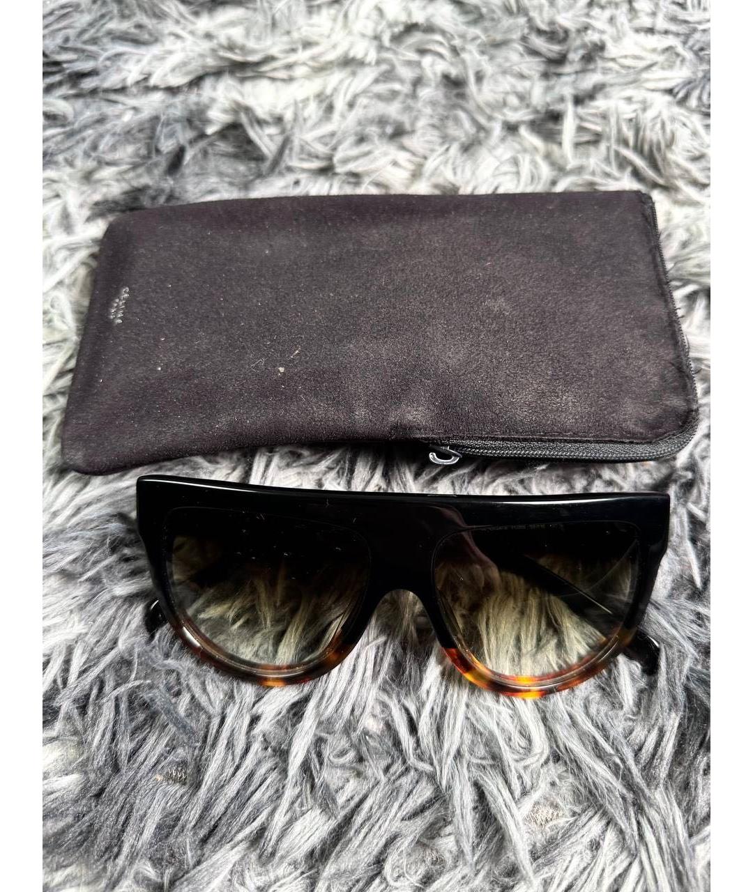 CELINE Черные пластиковые солнцезащитные очки, фото 6