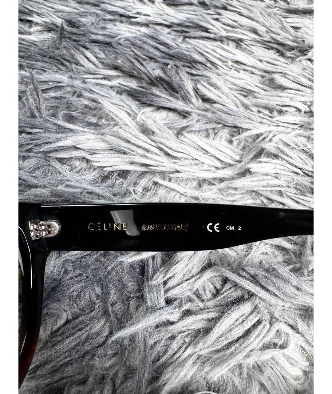 CELINE Черные пластиковые солнцезащитные очки, фото 4