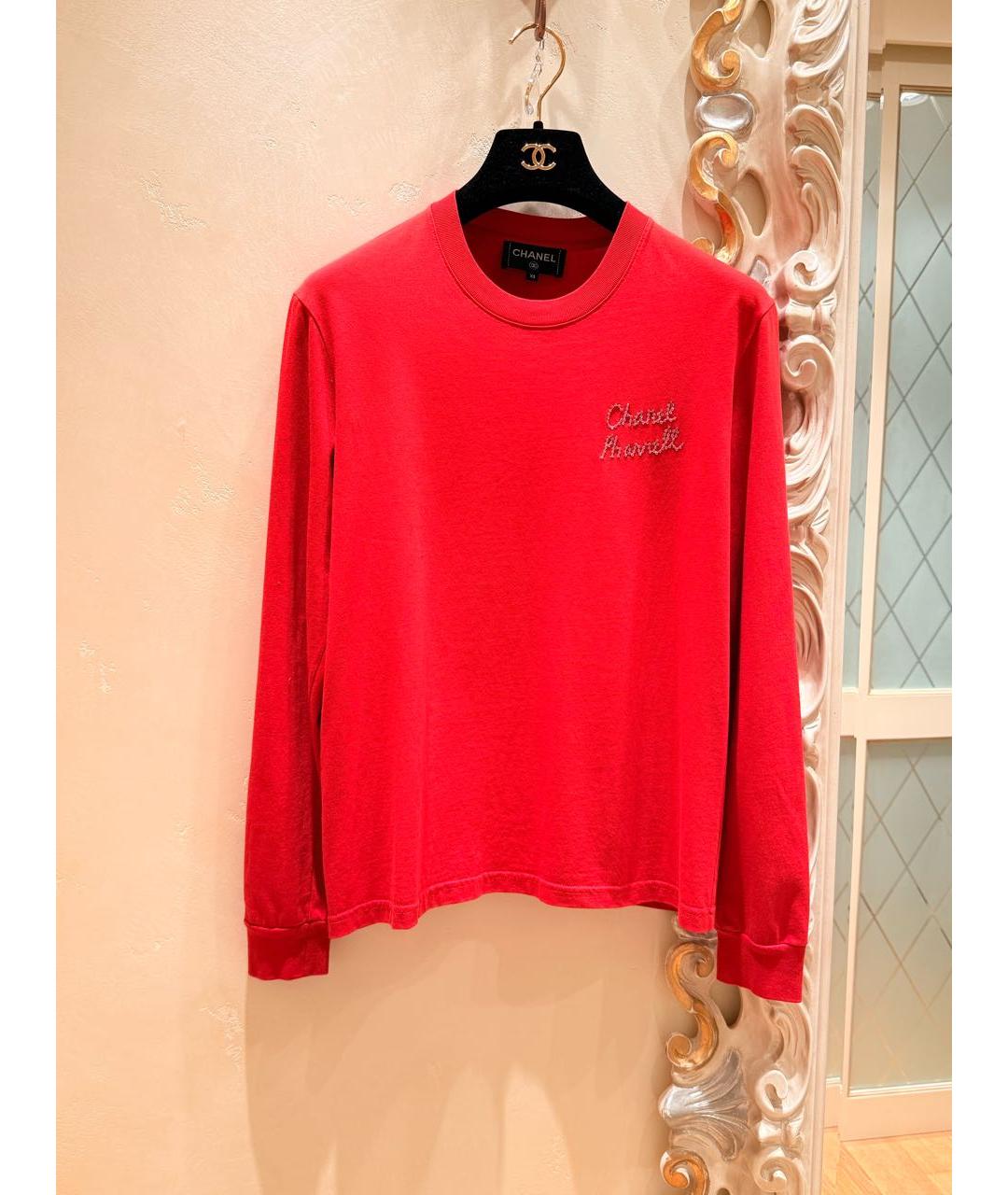 CHANEL Красный хлопко-эластановый джемпер / свитер, фото 9