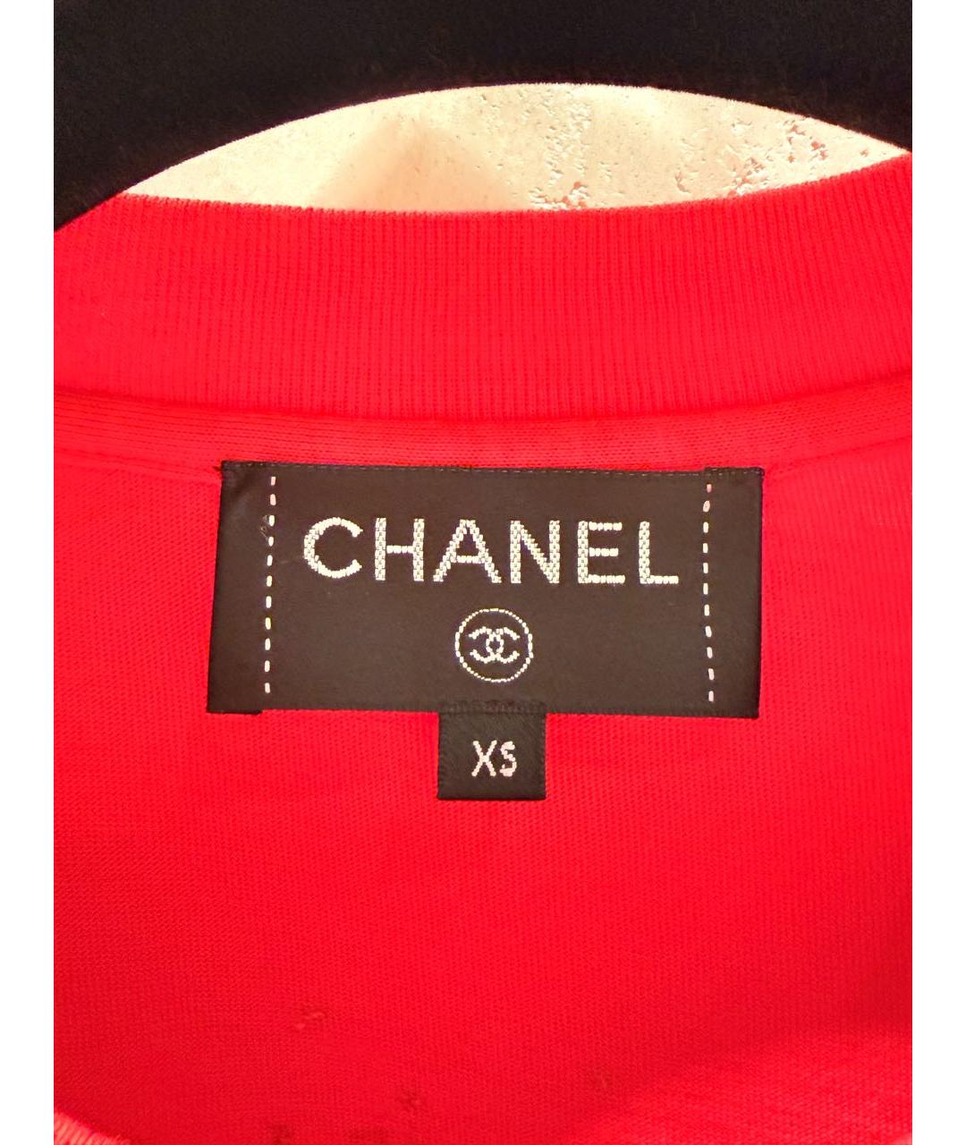 CHANEL Красный хлопко-эластановый джемпер / свитер, фото 4