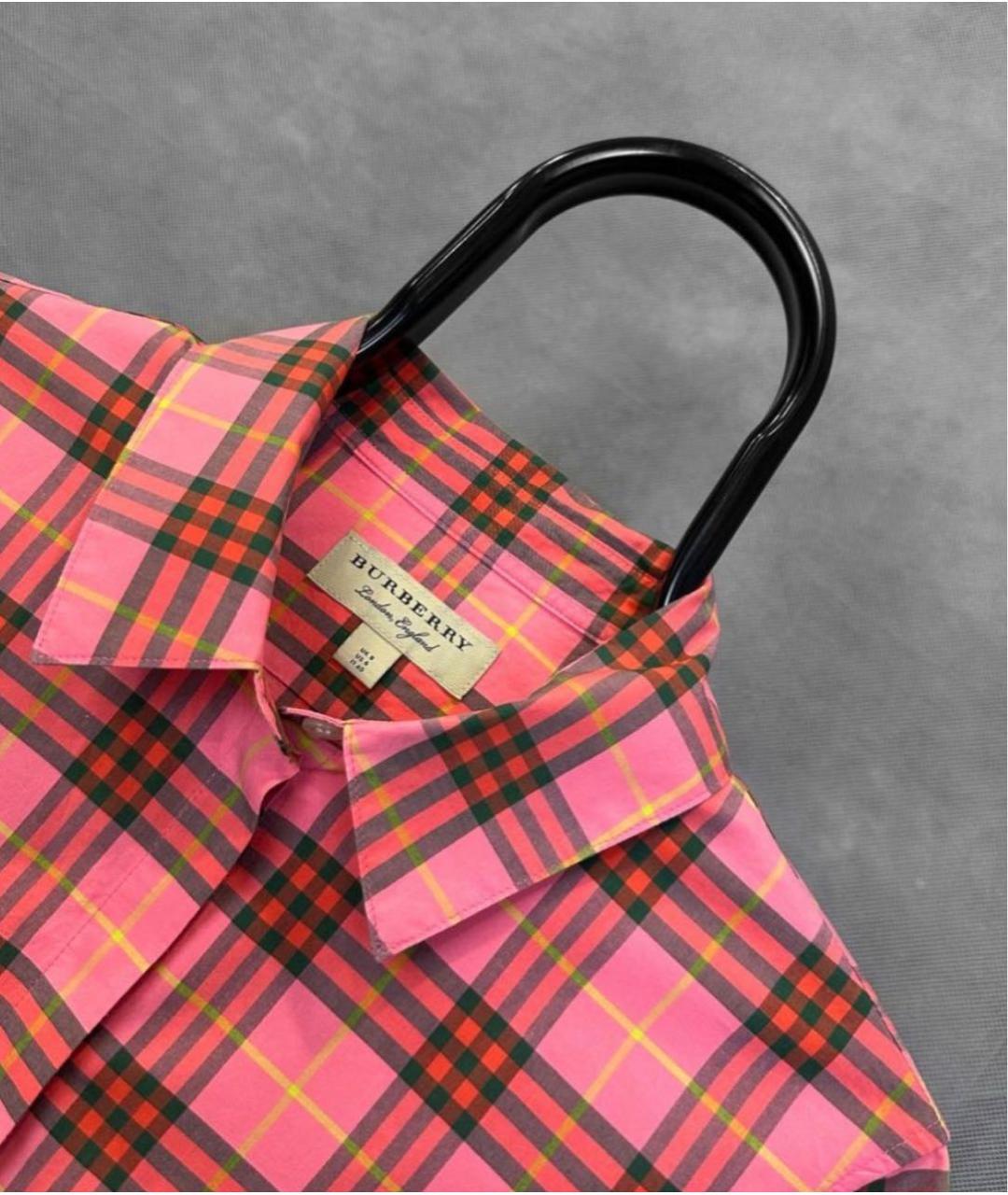 BURBERRY Розовая хлопковая рубашка, фото 3