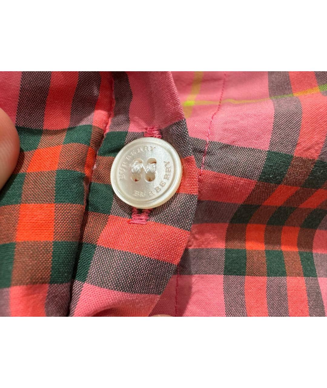 BURBERRY Розовая хлопковая рубашка, фото 7