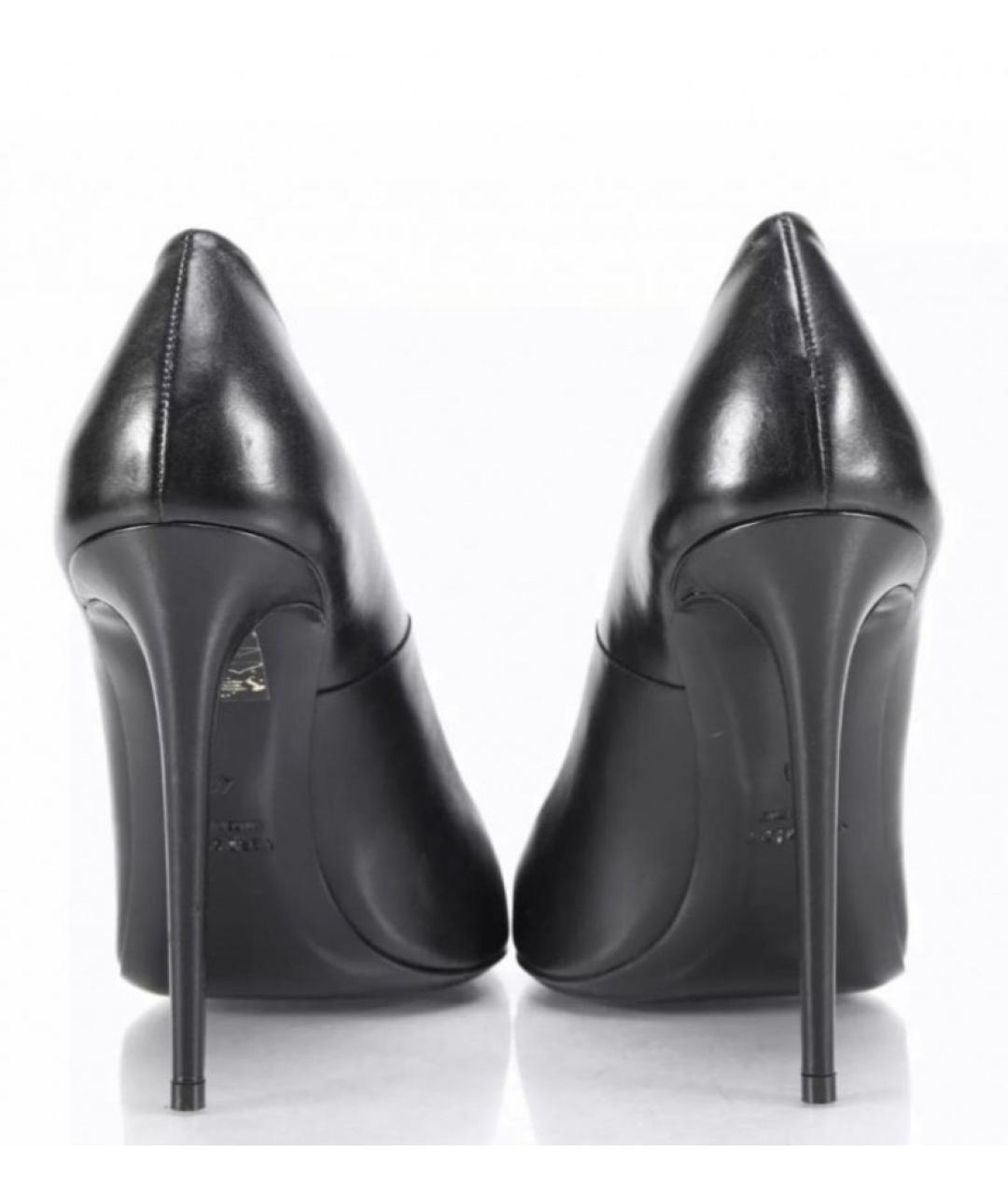 OFF-WHITE Черные кожаные туфли, фото 3