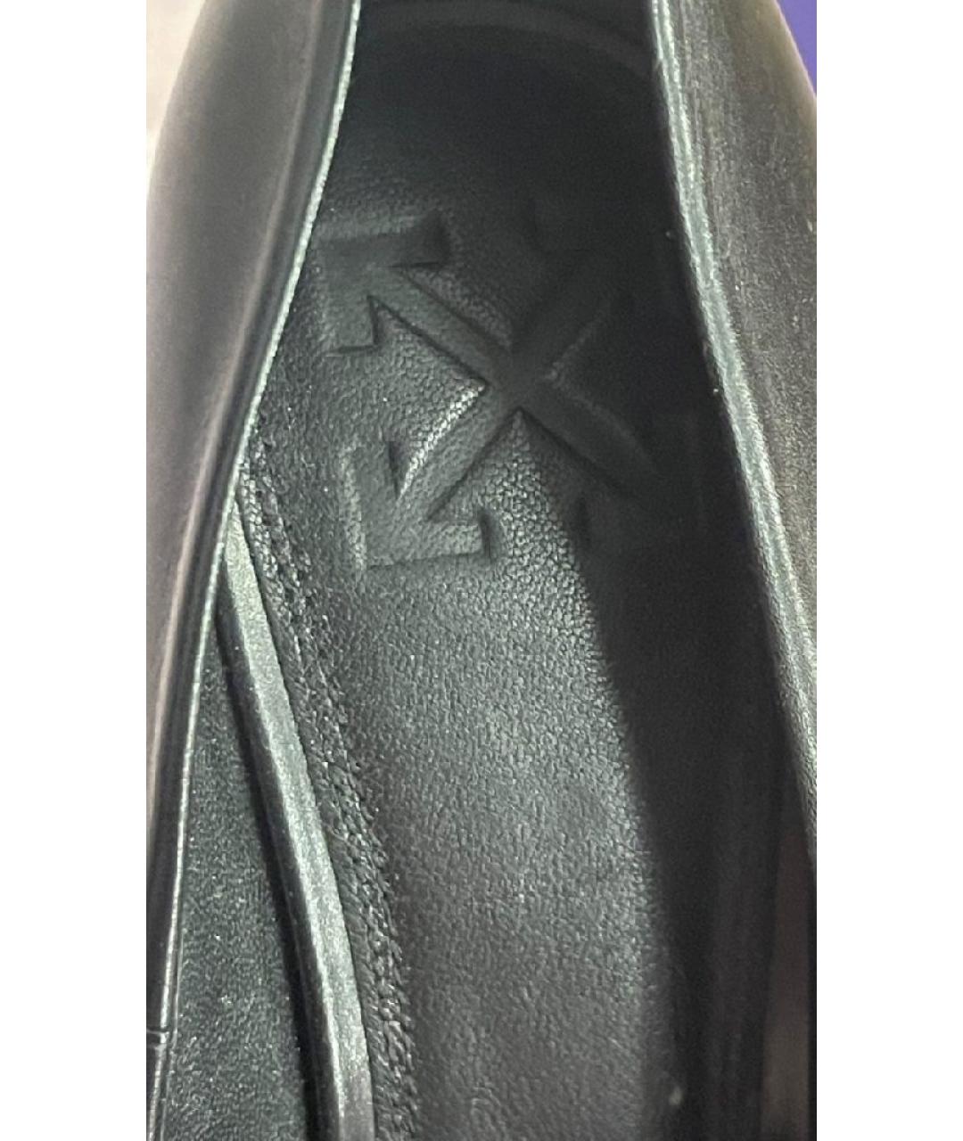 OFF-WHITE Черные кожаные туфли, фото 6