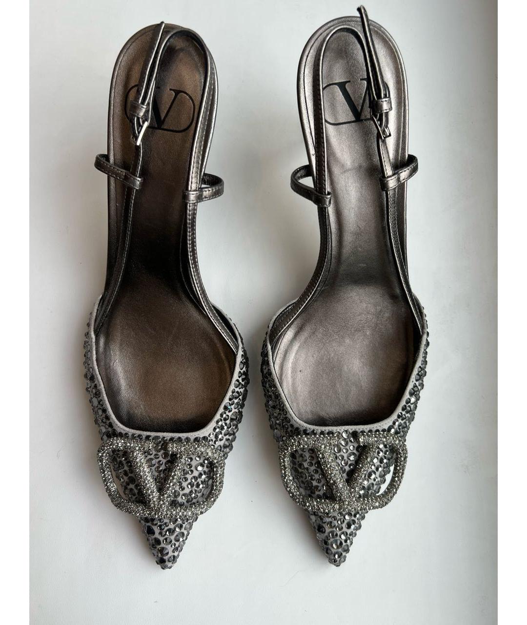 VALENTINO Серые кожаные туфли, фото 2