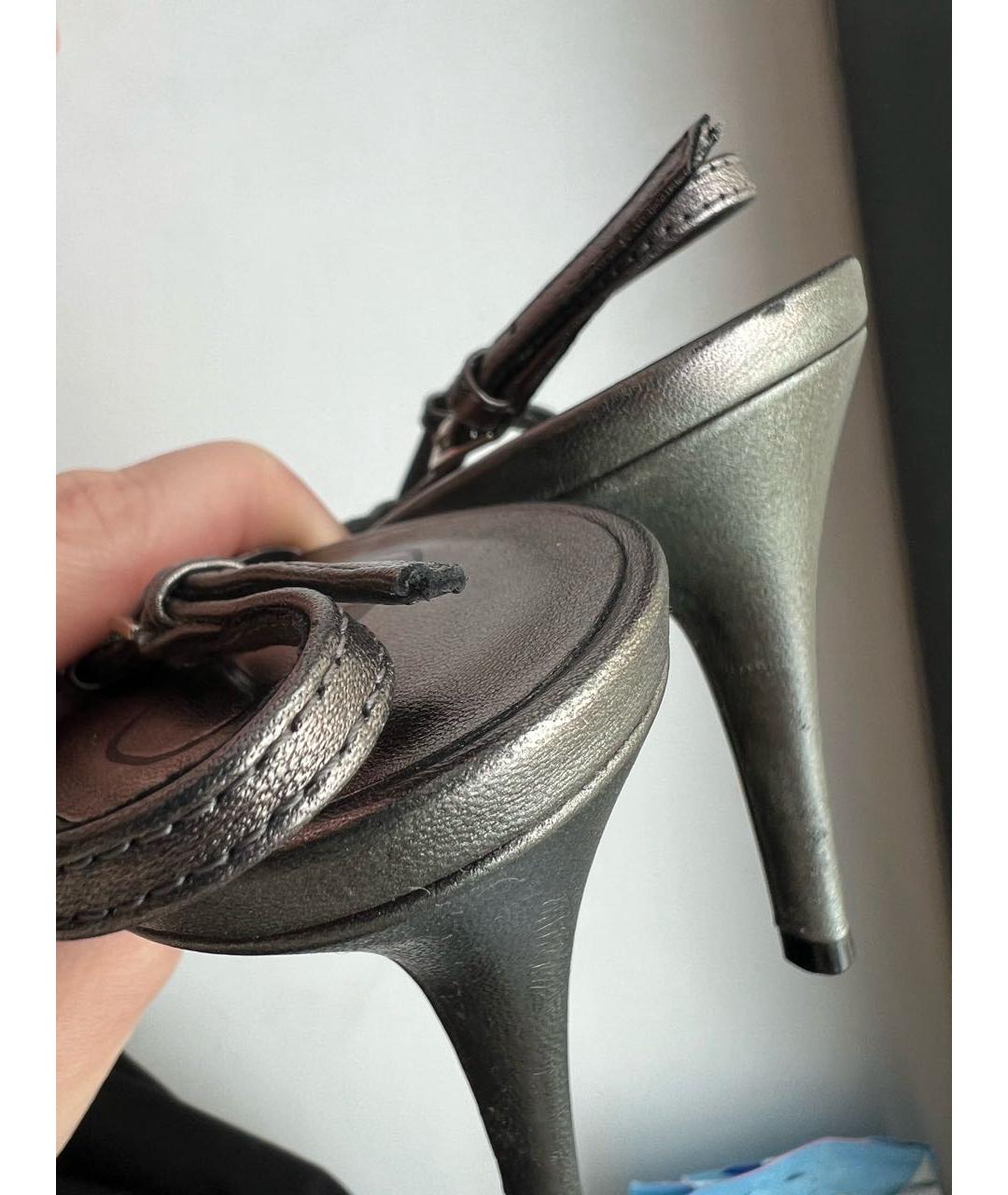 VALENTINO Серые кожаные туфли, фото 3