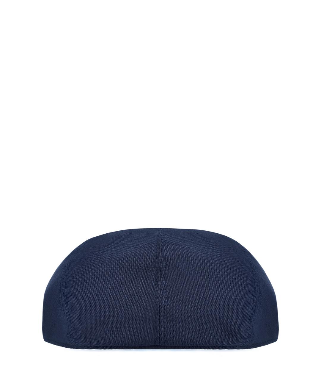 ELEVENTY Синяя хлопковая кепка/бейсболка, фото 4