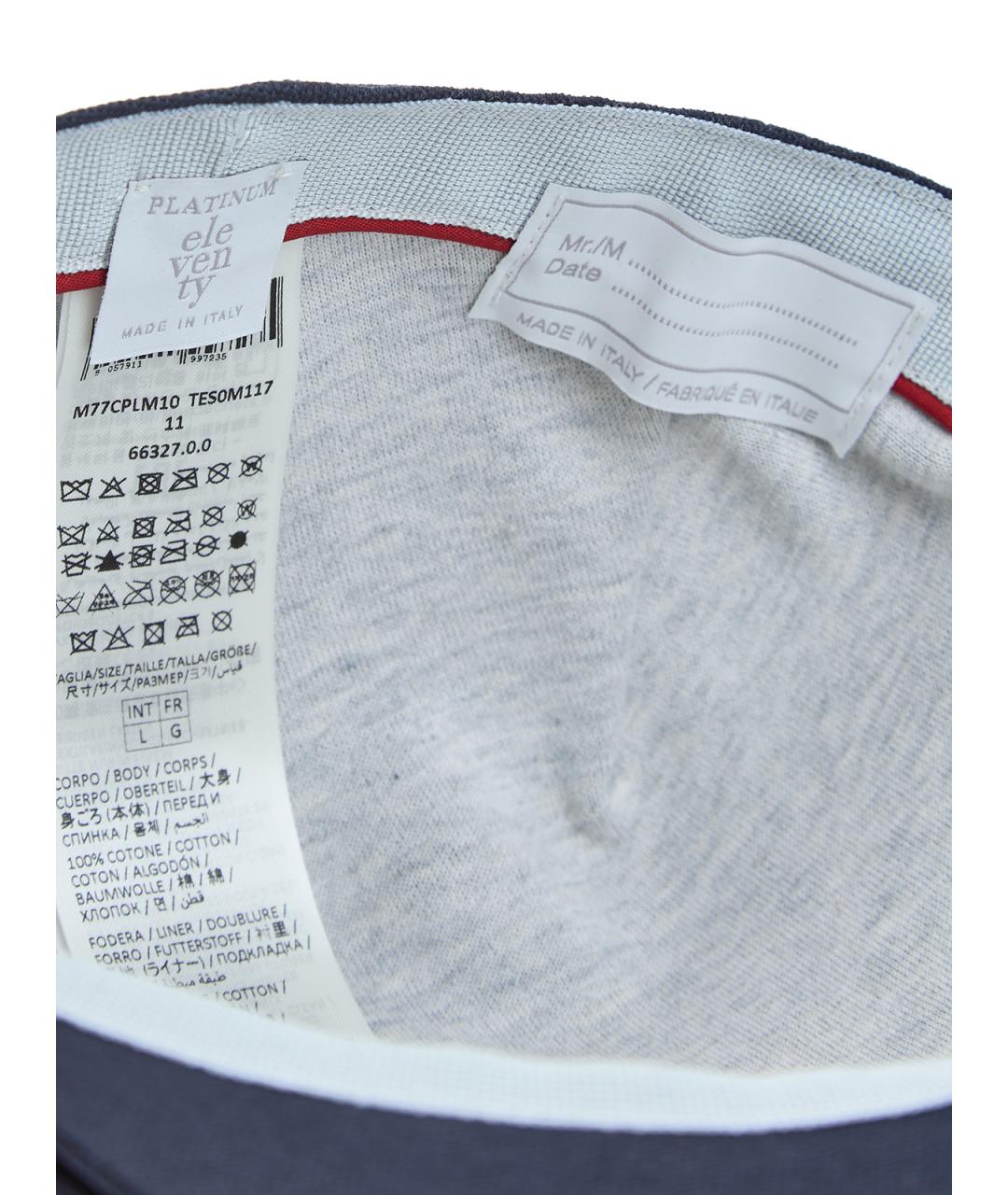 ELEVENTY Синяя хлопковая кепка/бейсболка, фото 6