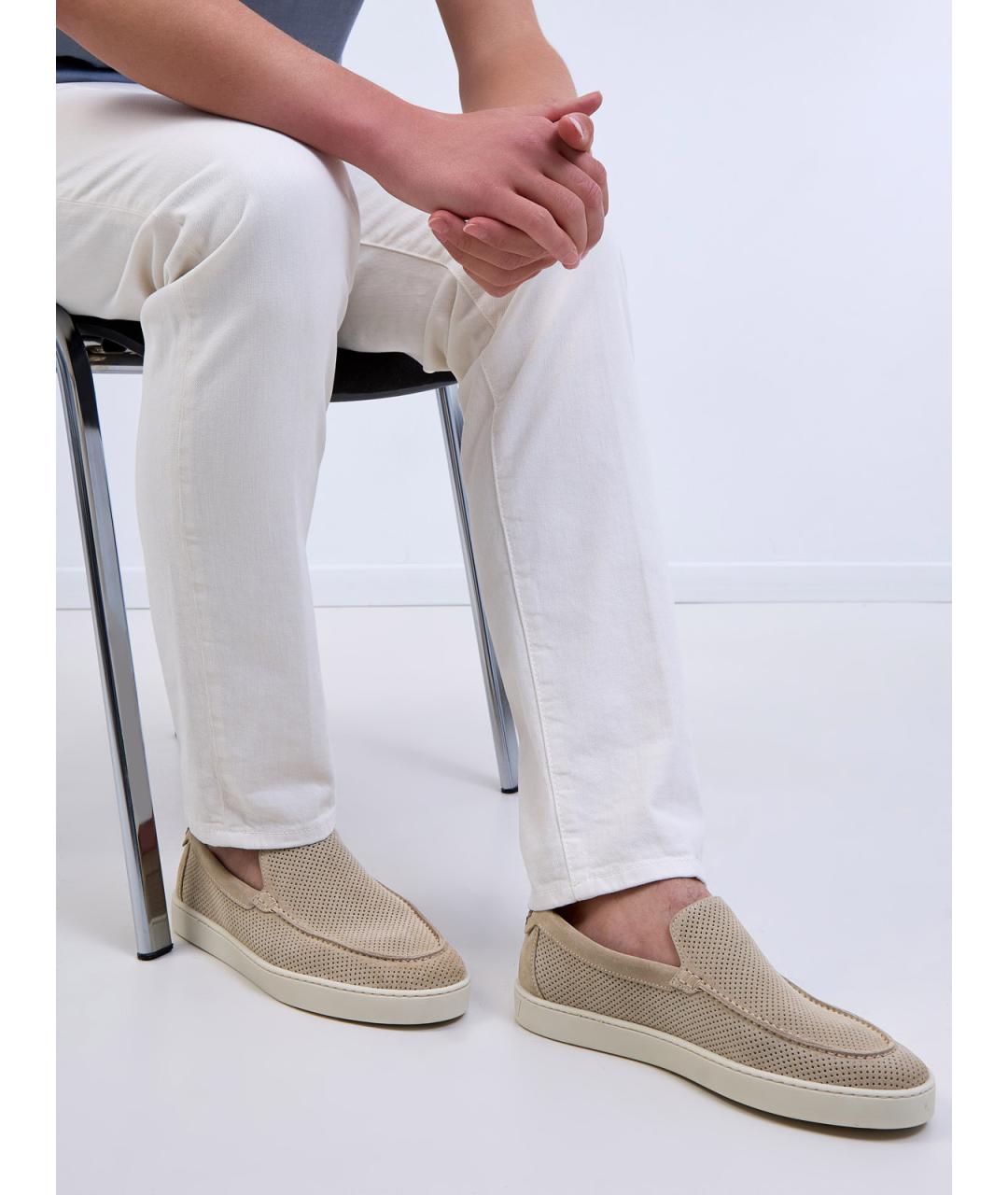 BARRETT Бежевые замшевые лоферы, фото 2