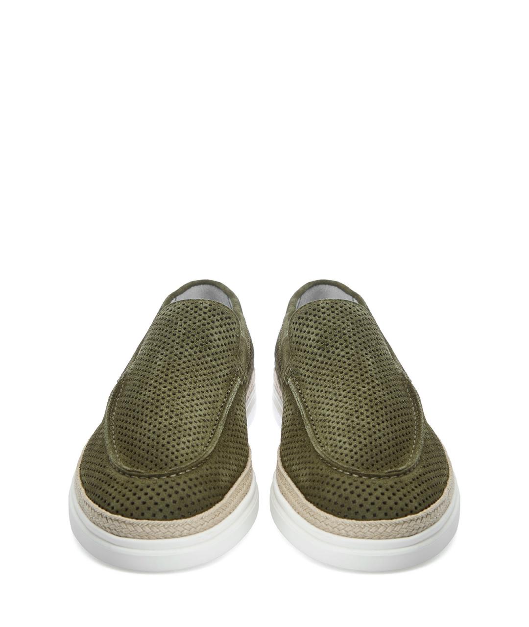 BARRETT Зеленые замшевые лоферы, фото 6