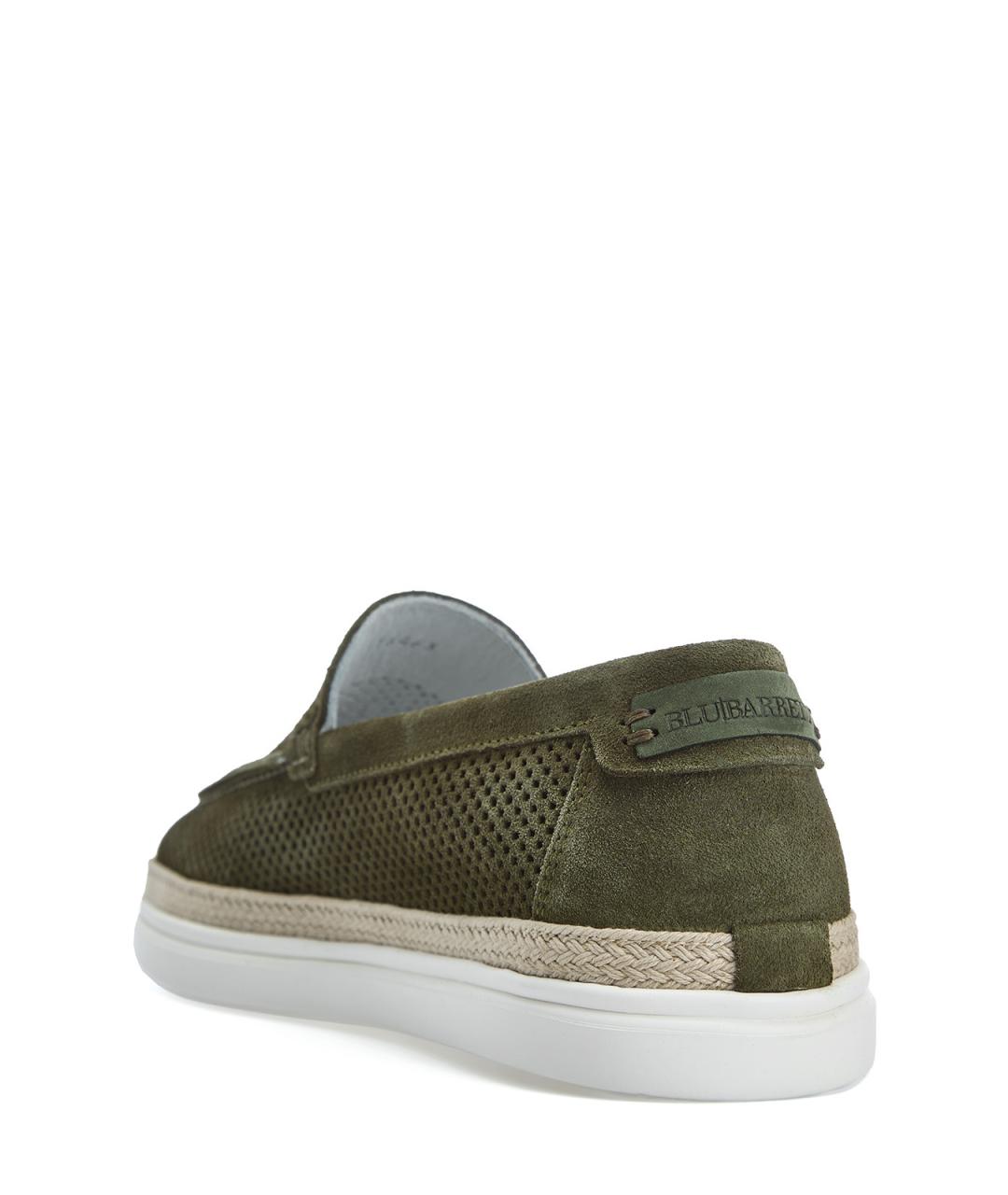 BARRETT Зеленые замшевые лоферы, фото 4