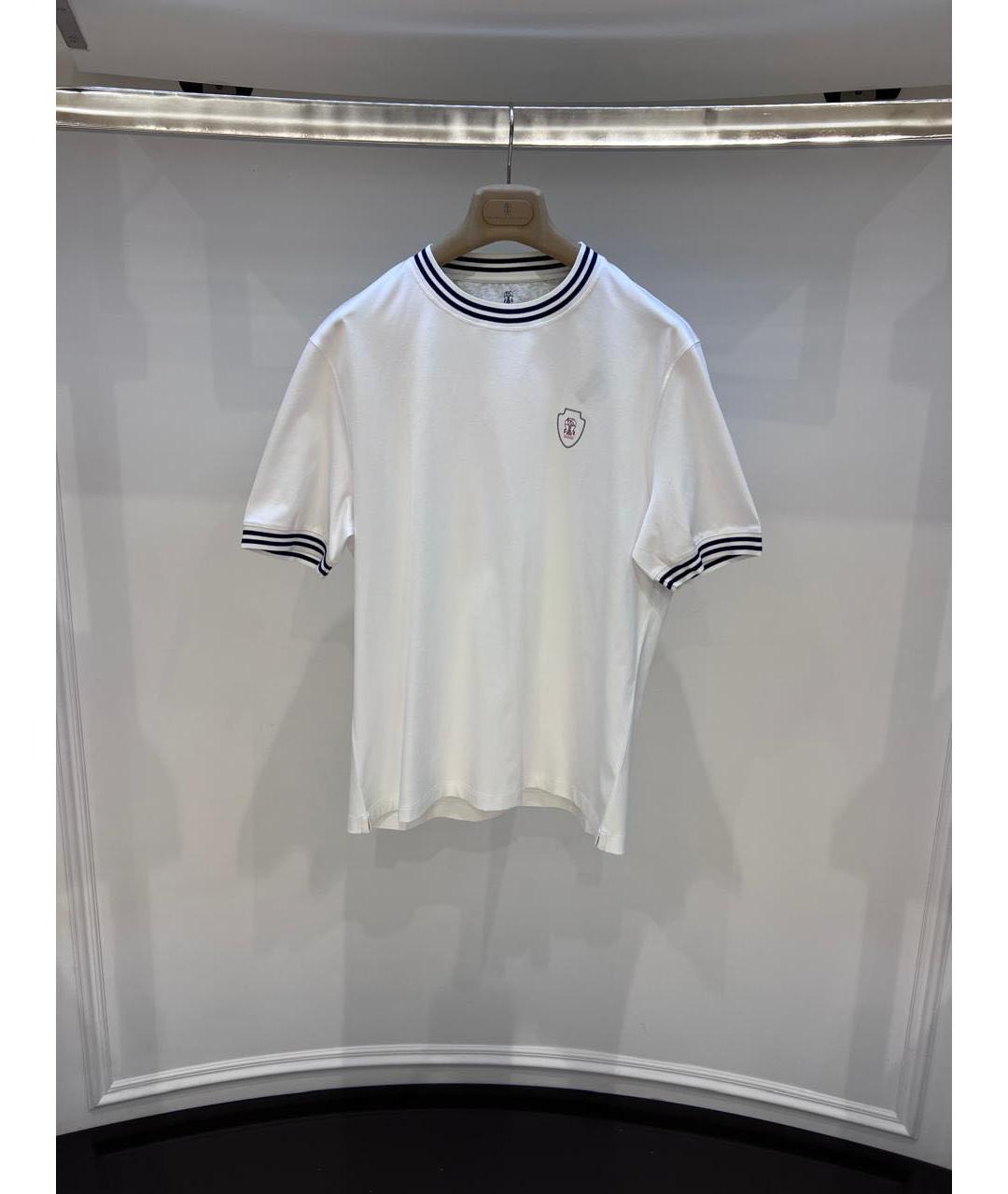 BRUNELLO CUCINELLI Белая футболка, фото 3