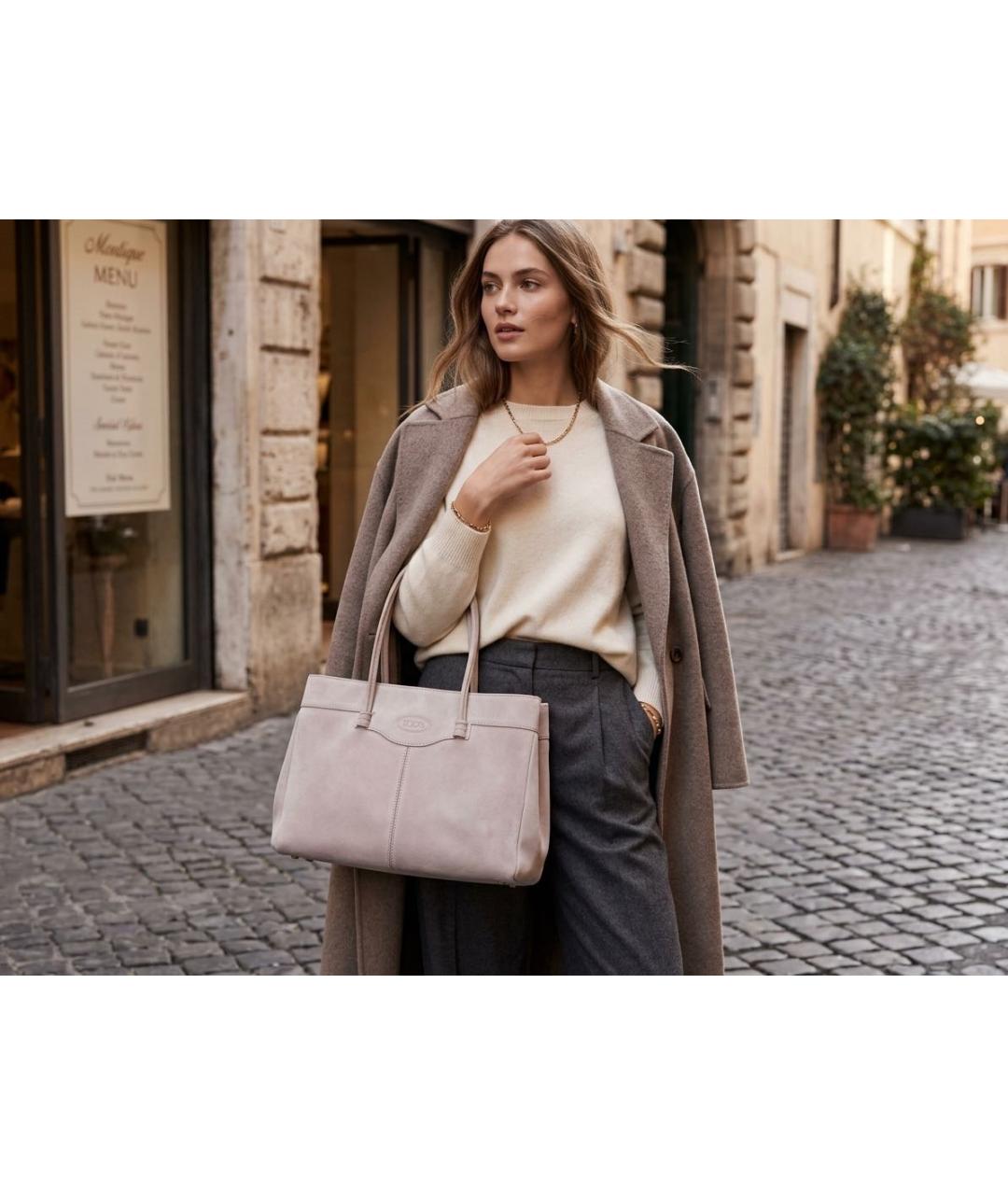 TOD'S Замшевая сумка тоут, фото 6