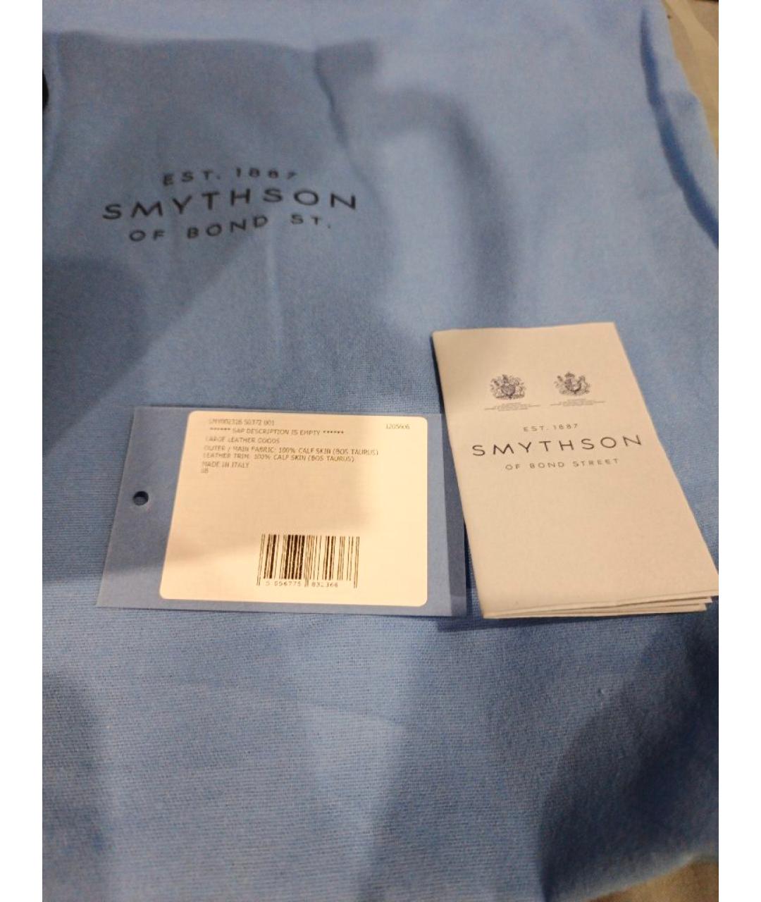 SMYTHSON Черная кожаная сумка тоут, фото 5