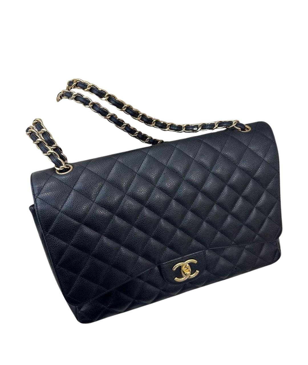 CHANEL Черная кожаная сумка через плечо, фото 1