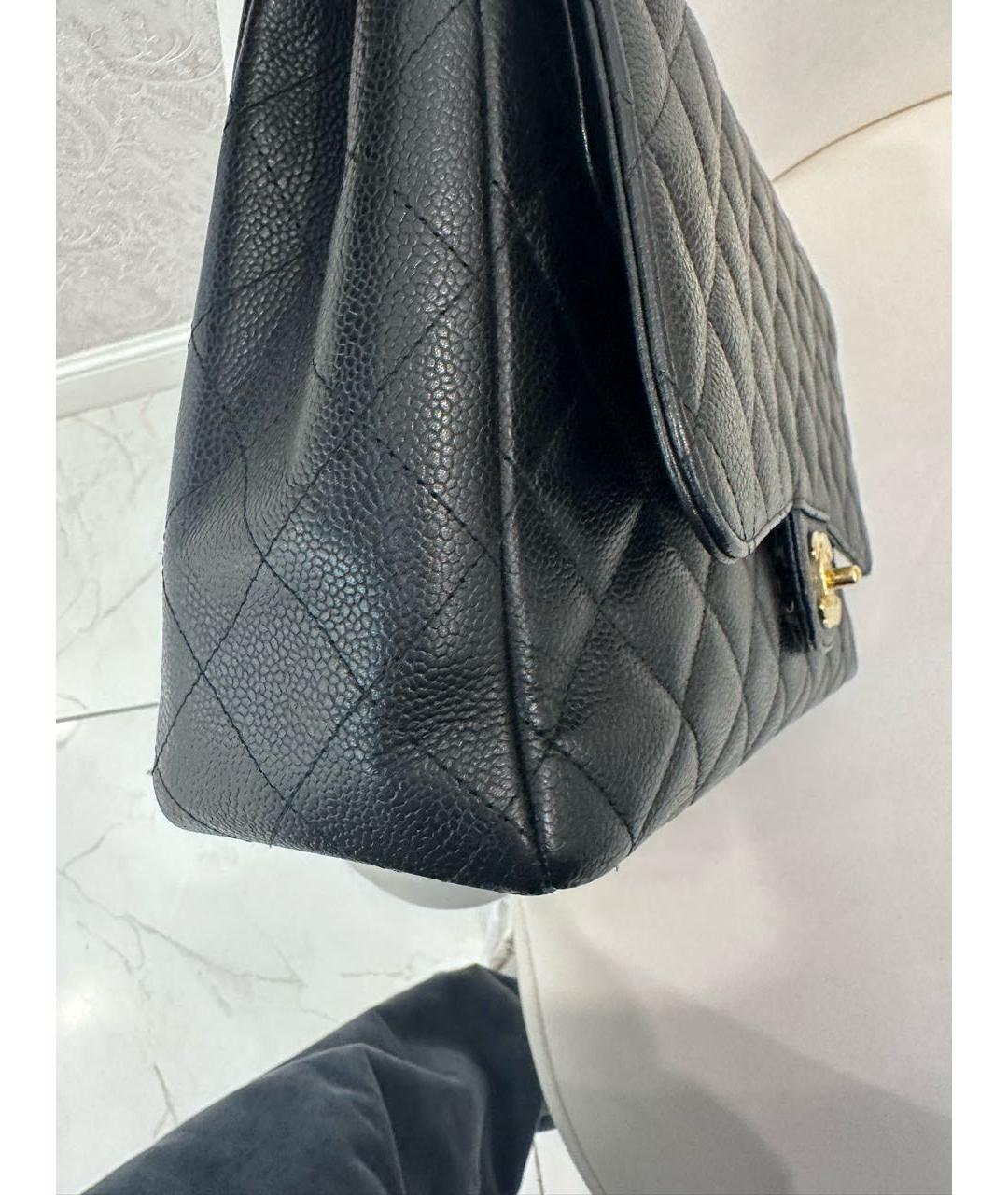 CHANEL Черная кожаная сумка через плечо, фото 2