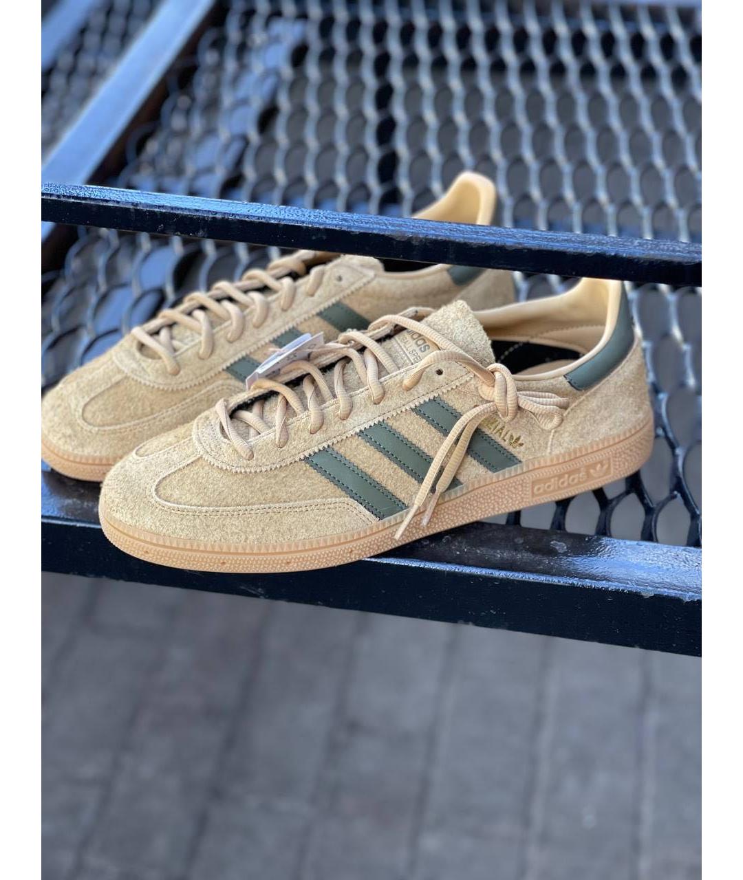 ADIDAS Горчичные замшевые низкие кроссовки / кеды, фото 4