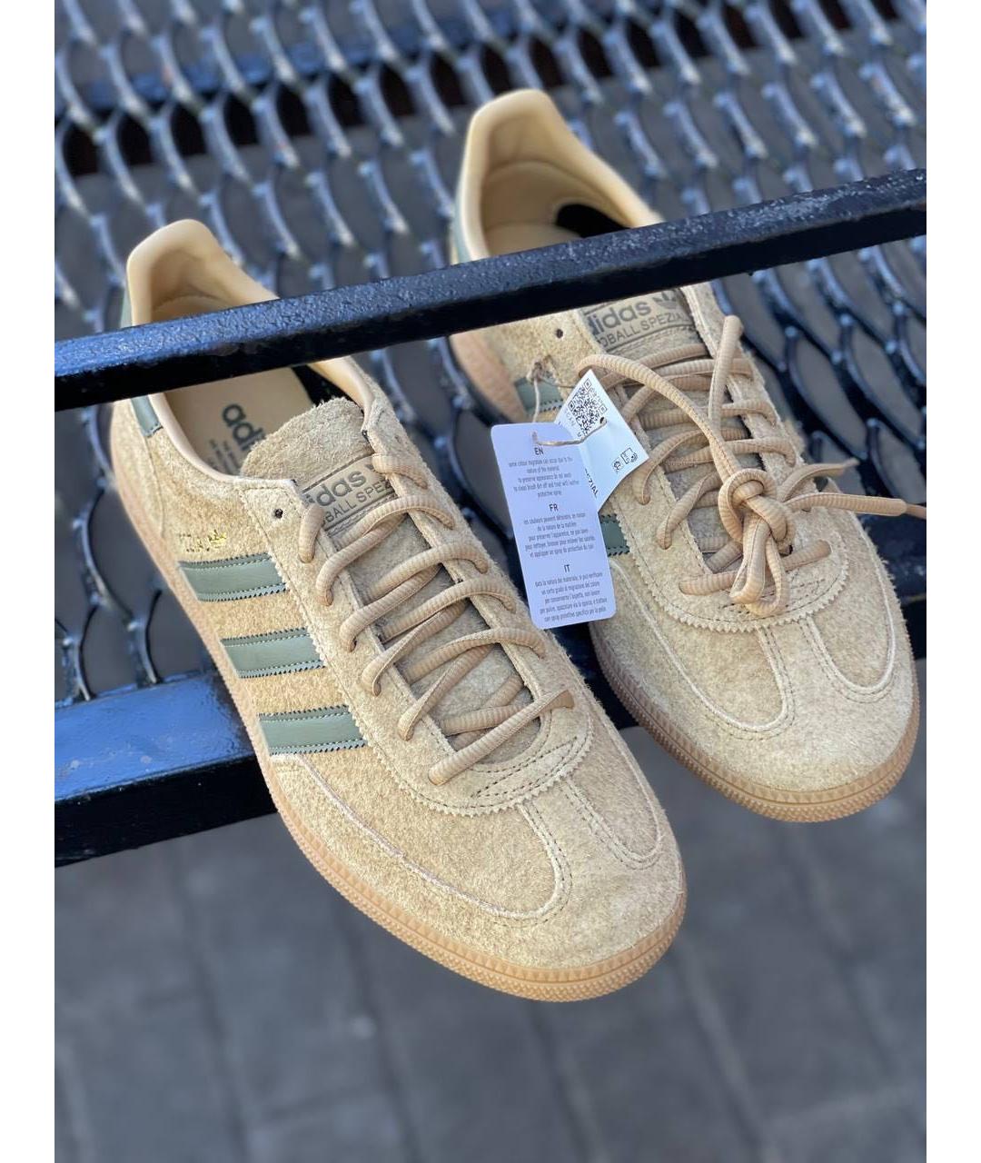 ADIDAS Горчичные замшевые низкие кроссовки / кеды, фото 6