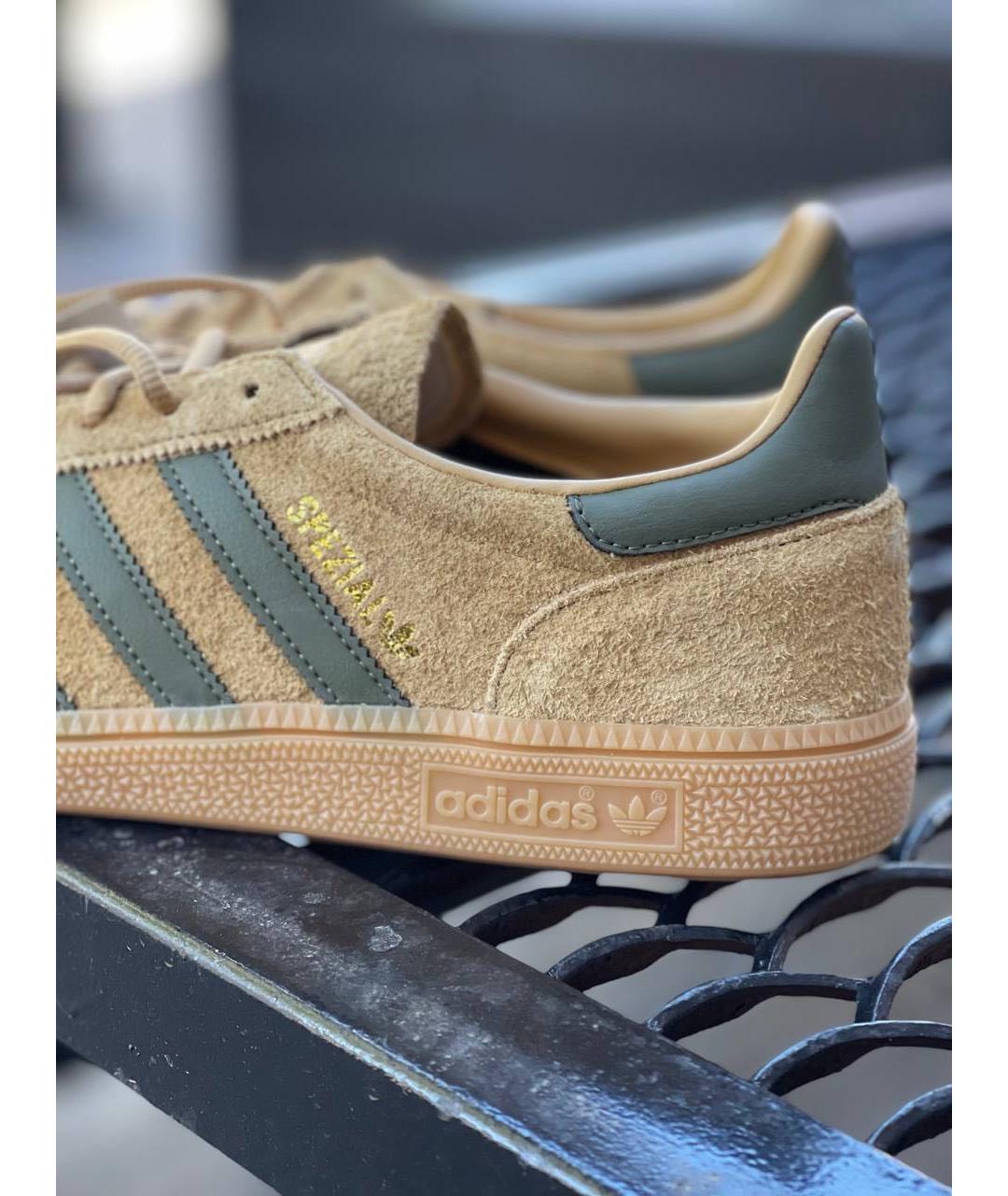 ADIDAS Горчичные замшевые низкие кроссовки / кеды, фото 5