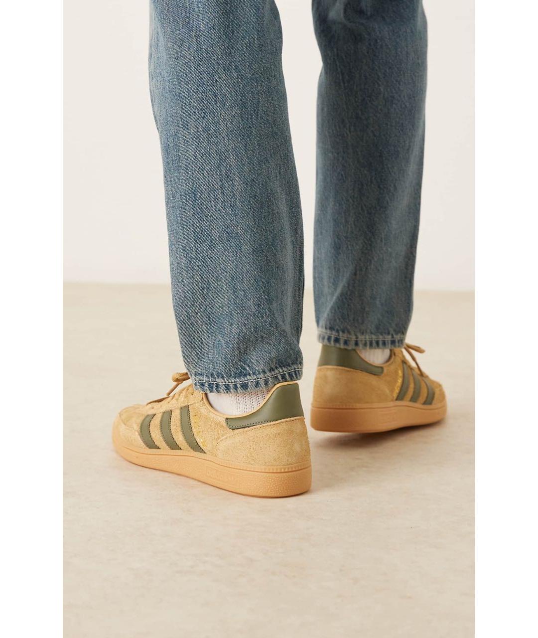 ADIDAS Горчичные замшевые низкие кроссовки / кеды, фото 3