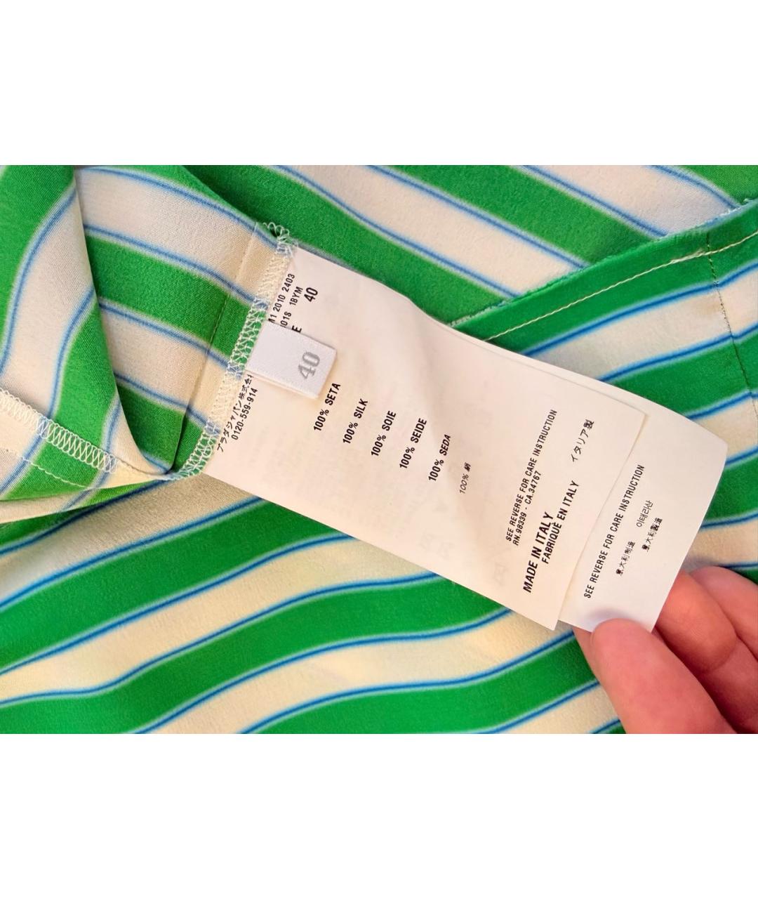 MIU MIU Мульти шелковая футболка, фото 5