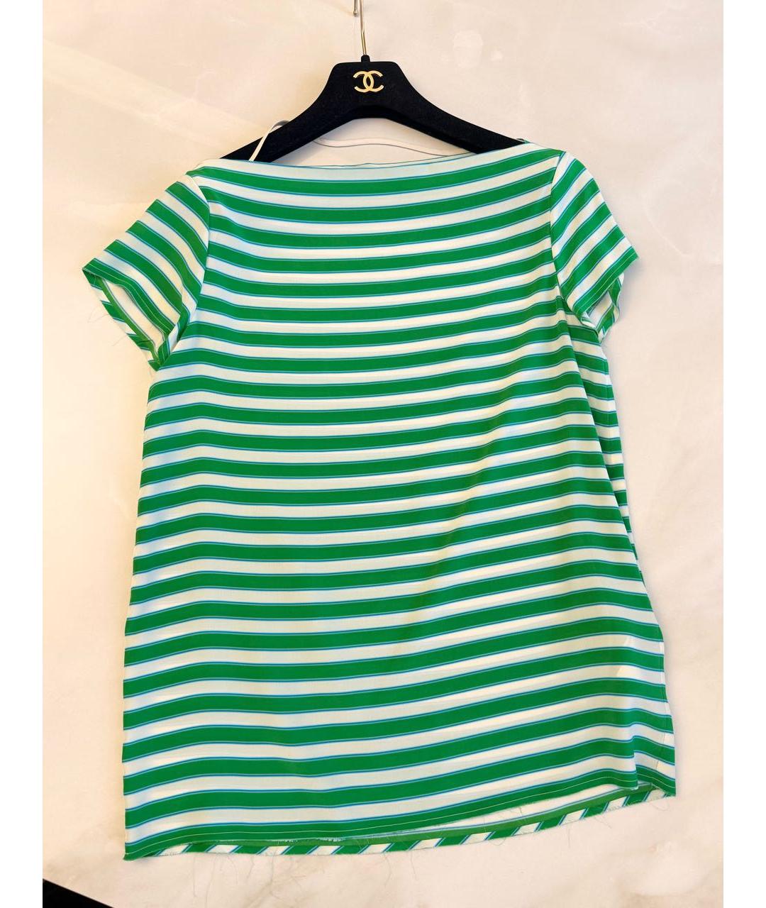 MIU MIU Мульти шелковая футболка, фото 2