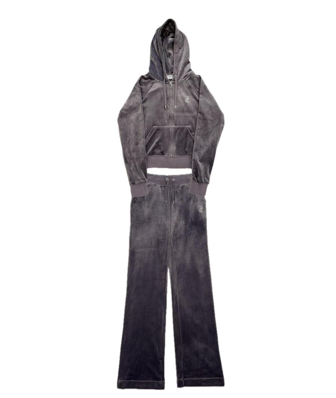 JUICY COUTURE Антрацитовый велюровый спортивные костюмы, фото 1