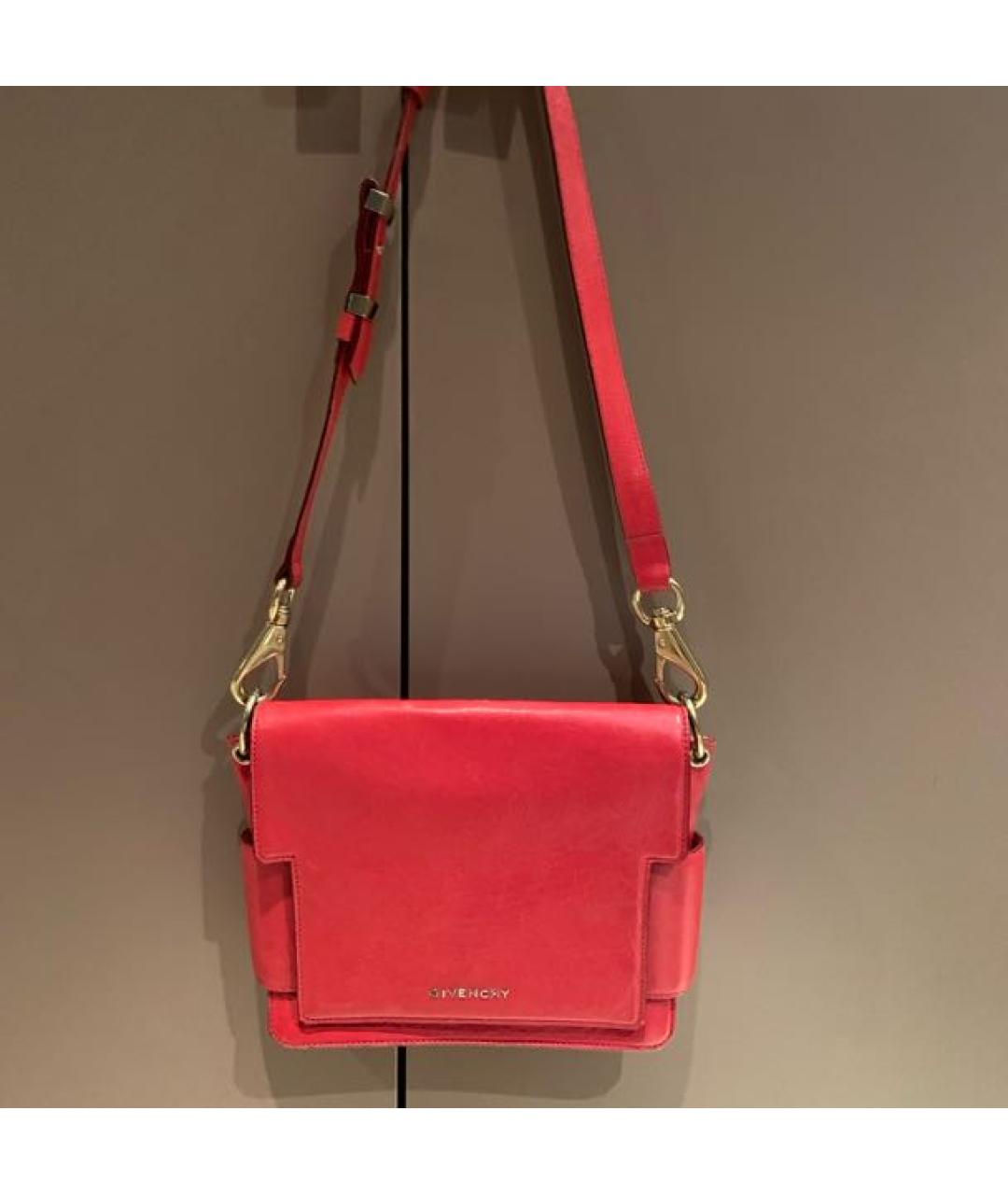 GIVENCHY Красная кожаная сумка через плечо, фото 9