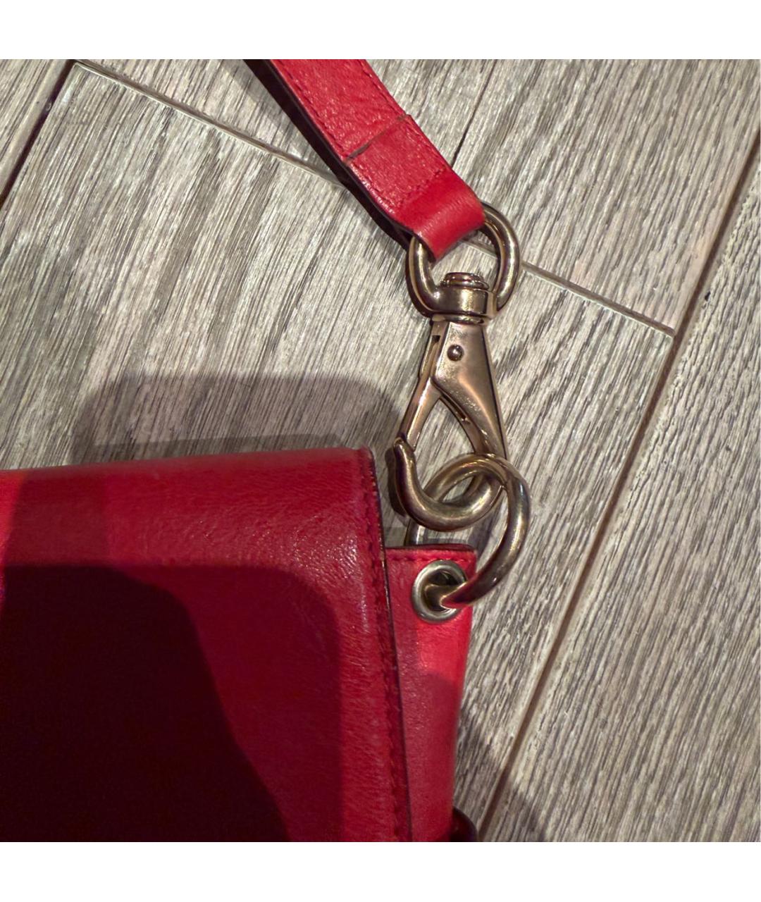GIVENCHY Красная кожаная сумка через плечо, фото 5
