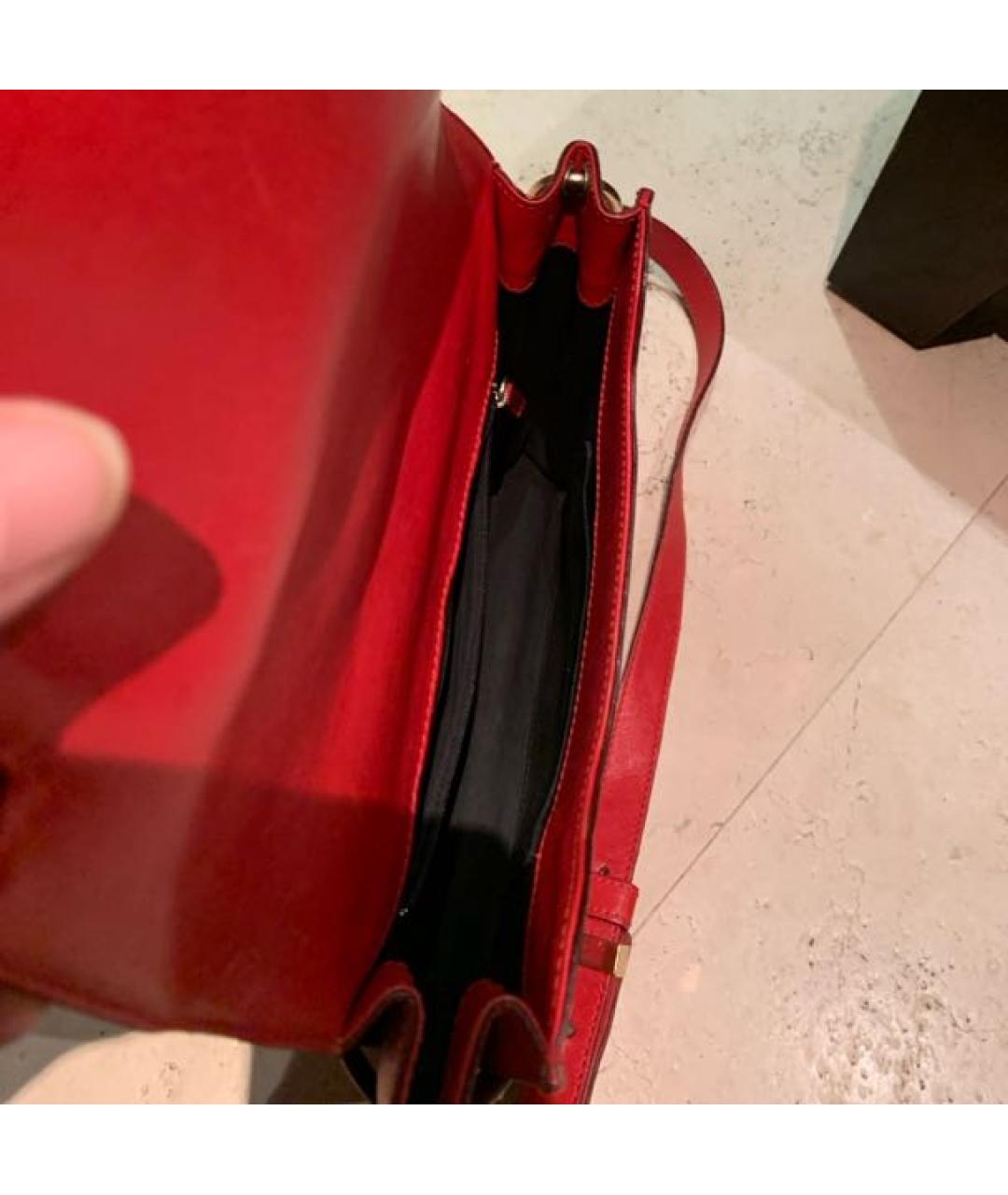 GIVENCHY Красная кожаная сумка через плечо, фото 2