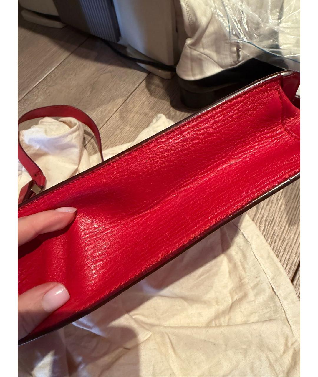 GIVENCHY Красная кожаная сумка через плечо, фото 8