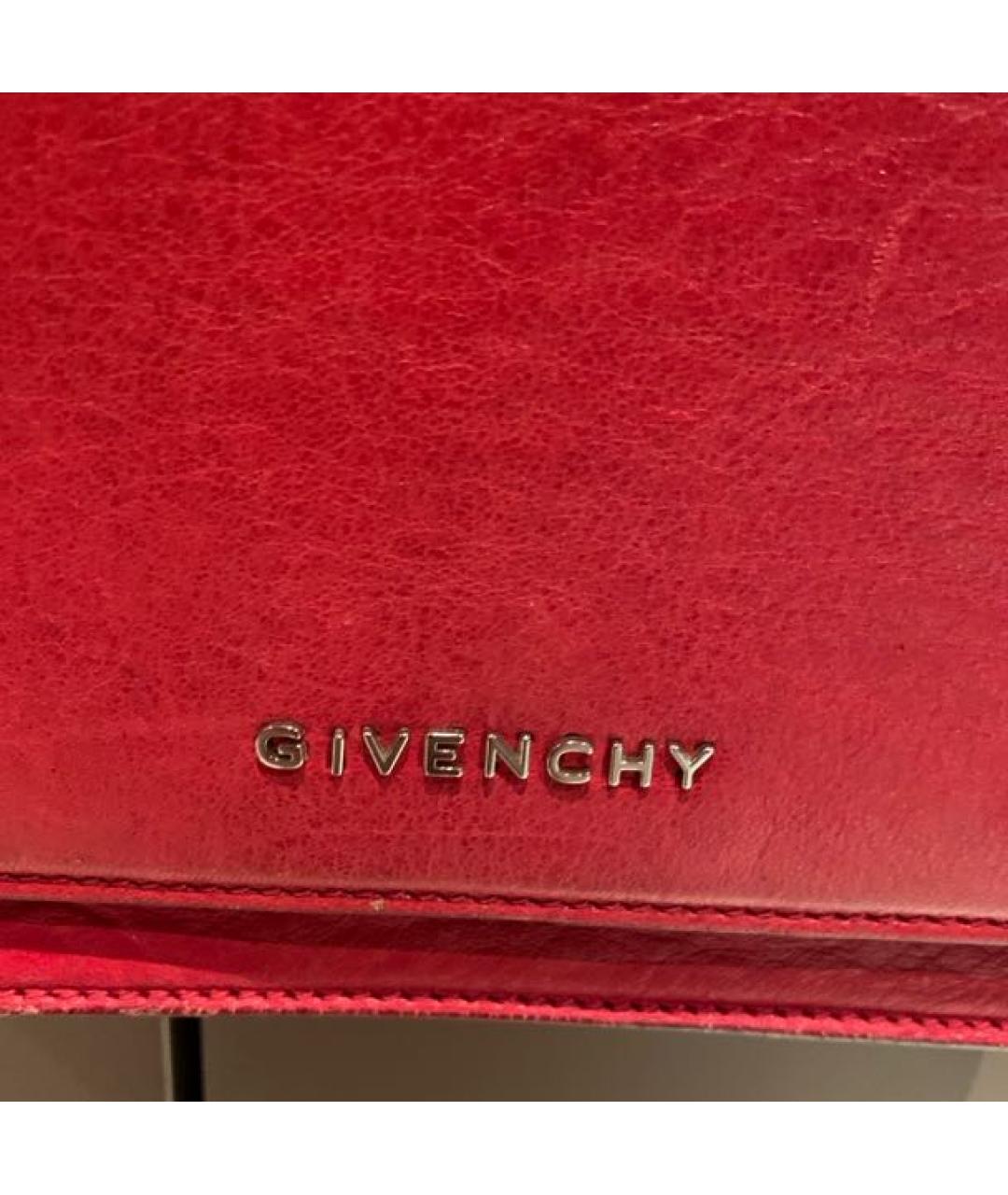 GIVENCHY Красная кожаная сумка через плечо, фото 7