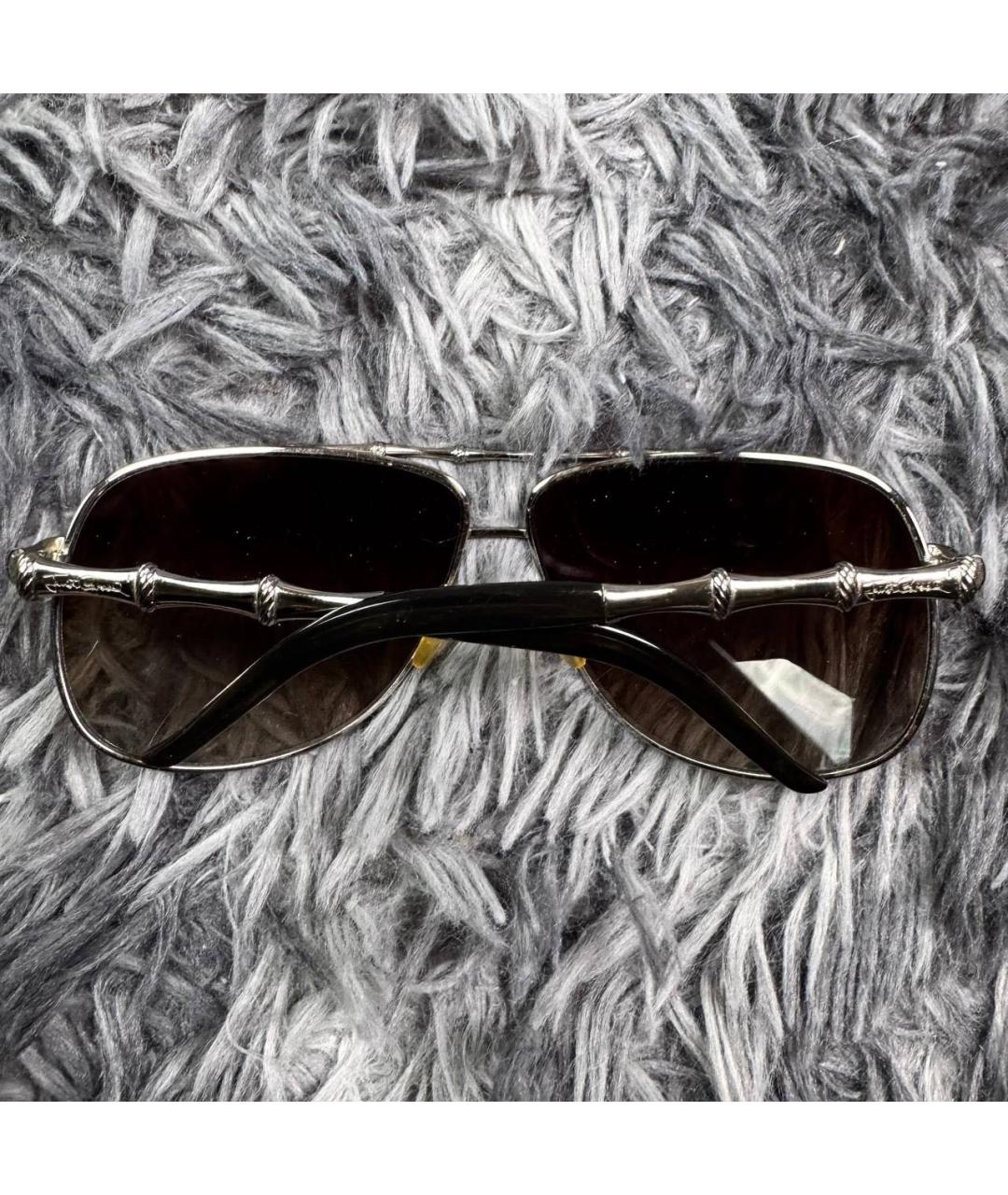 JUST CAVALLI Серебряные металлические солнцезащитные очки, фото 4