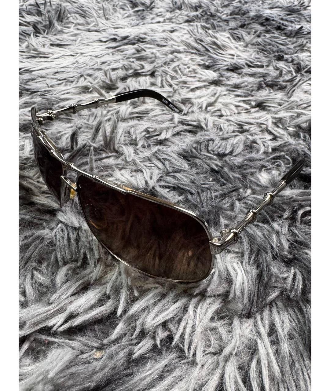 JUST CAVALLI Серебряные металлические солнцезащитные очки, фото 3