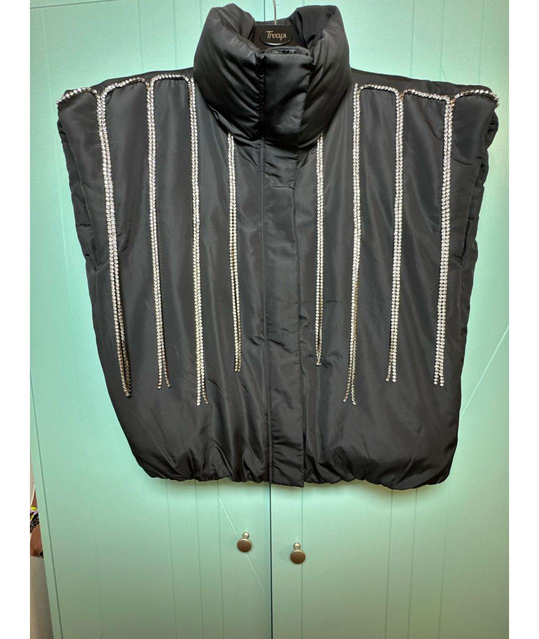 TWIN-SET Черный полиэстеровый жилет, фото 9